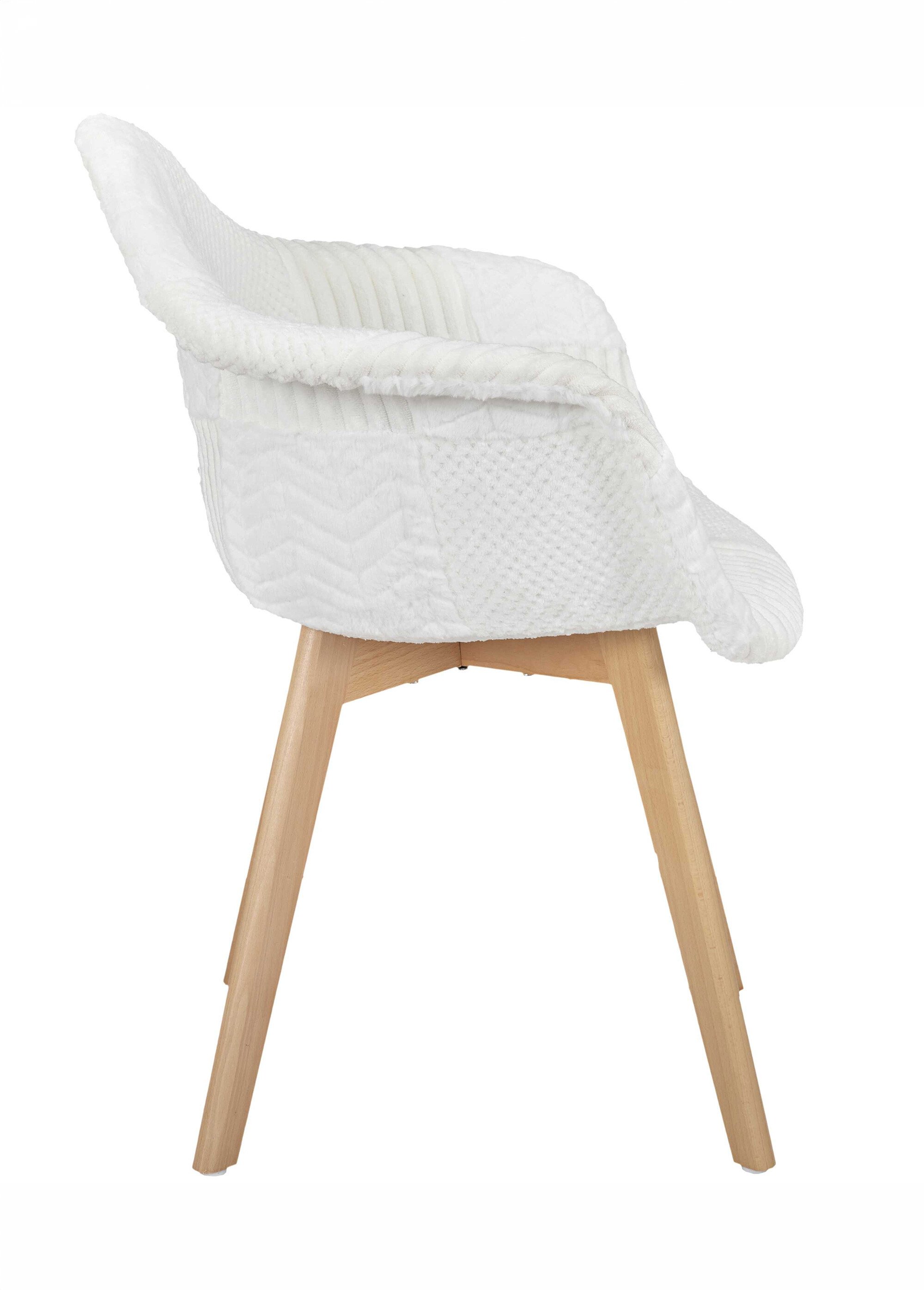 Set 2 Fauteuils scandinaves PATCHWORK BLANC CMP-HD0062 DR1