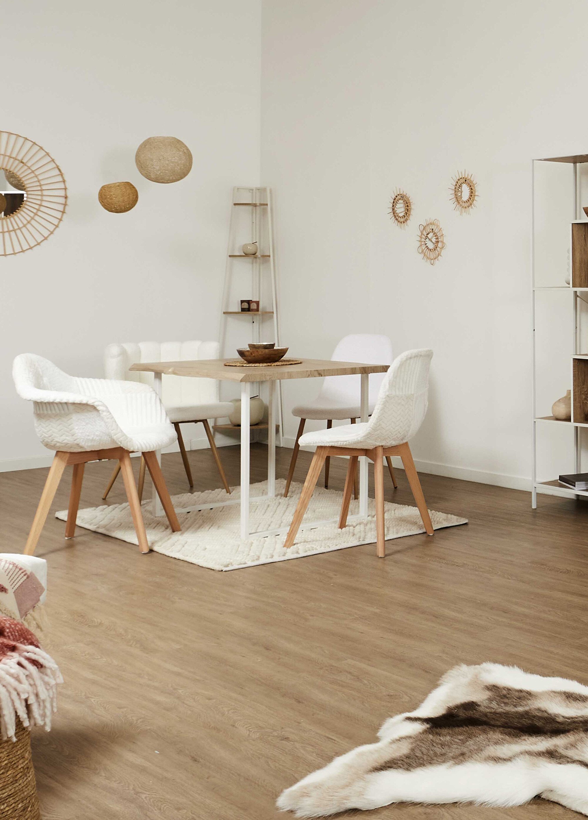 Set 2 Fauteuils scandinaves PATCHWORK BLANC CMP-HD0062 SI1