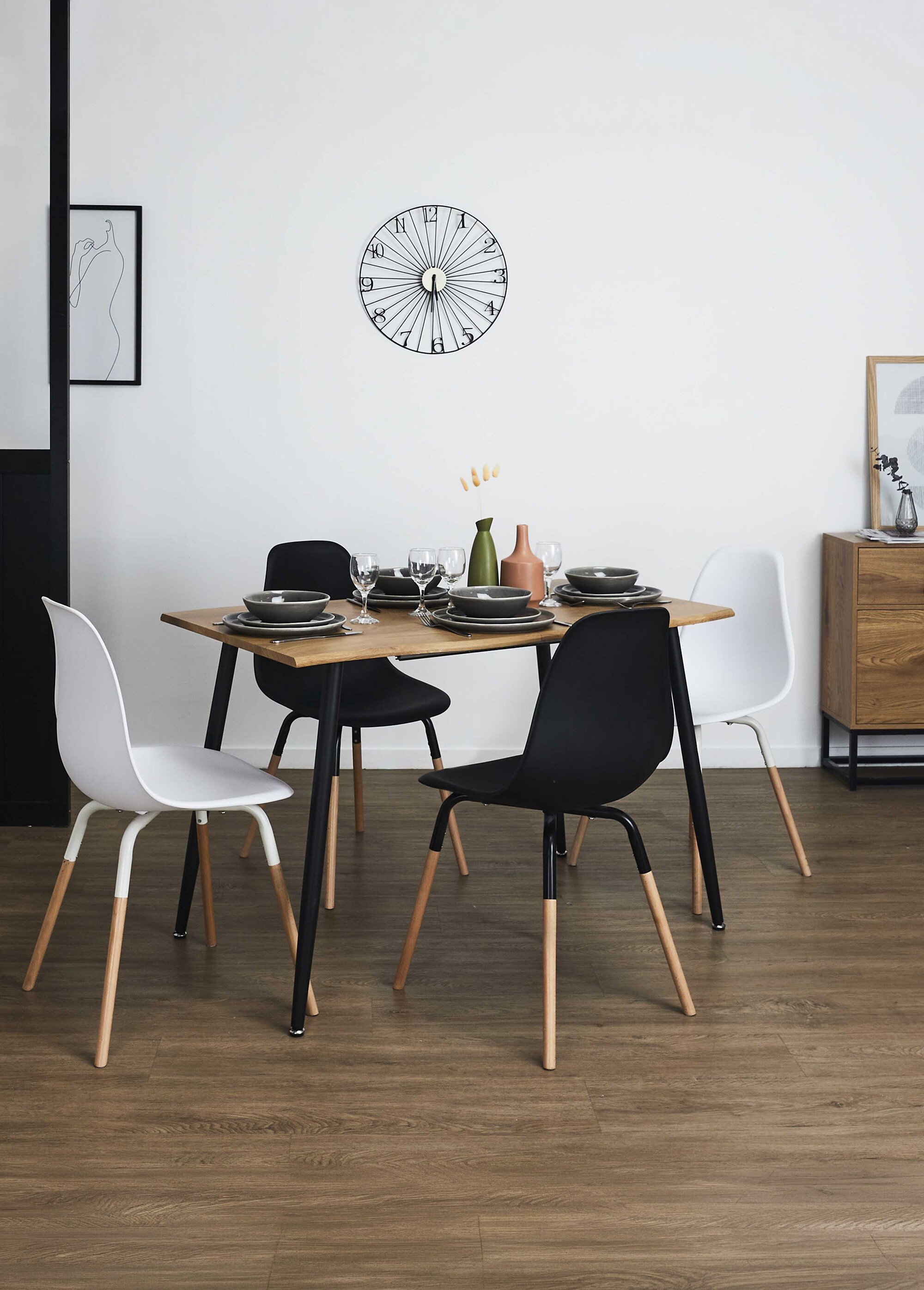 Table basse bois extensible 4 à 6 pers. FOREST MARRON CMP-HD0169 SI1