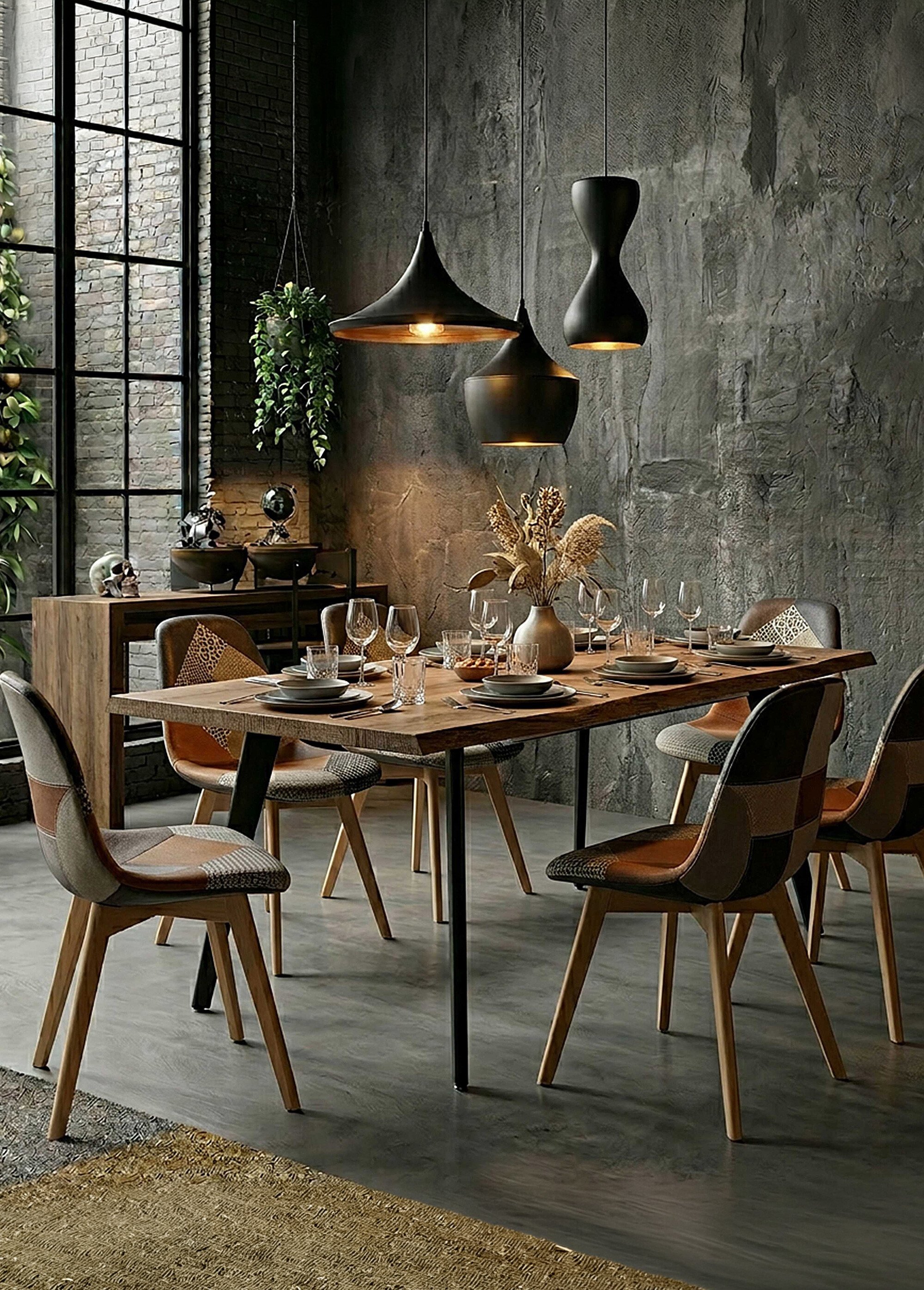 Table basse bois extensible 6 à 8 pers. FOREST MARRON CMP-HD7363 SI1