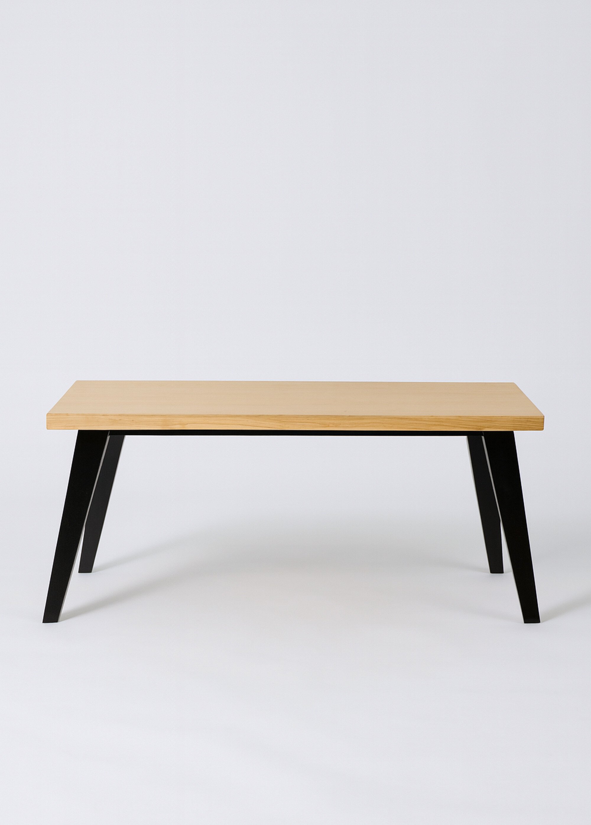 Table basse en chêne plaqué à chevrons BEIGE HN-2102100 FA1