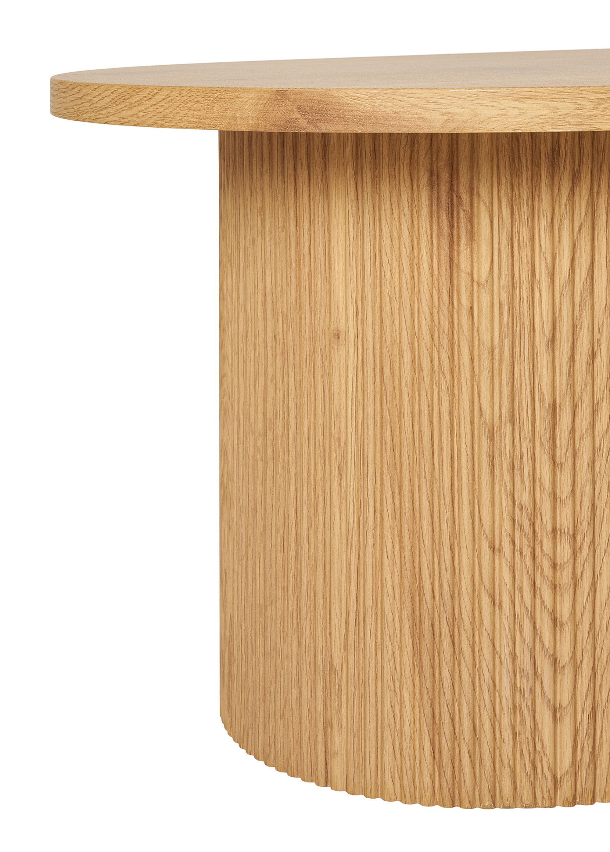 Table basse ovale avec pieds rainurés 2C BEIGE HN-2102121 DE3