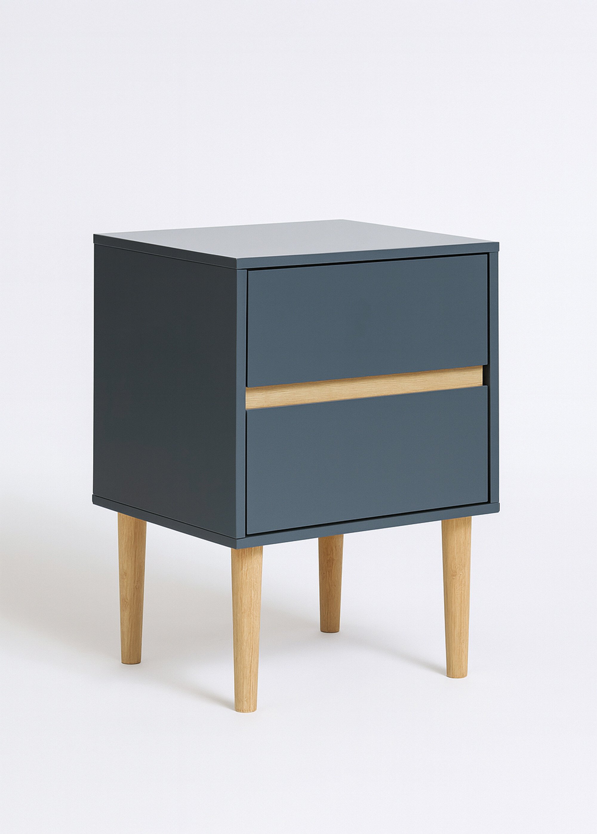 Table d'appoint 2 tiroirs, en bois peint