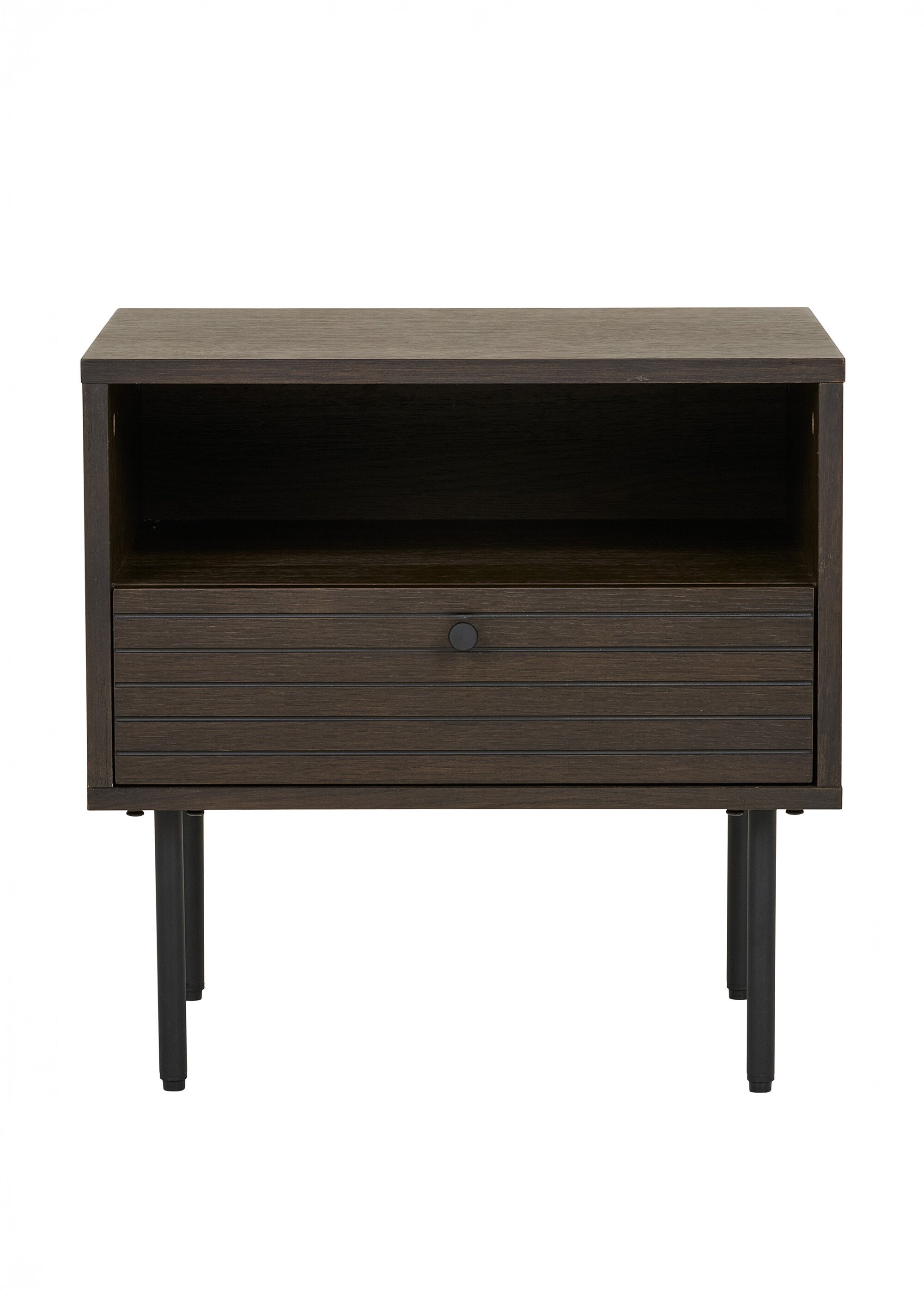 Table d'appoint chêne plaqué, 1 tiroir FUME HN-3701001 DE1