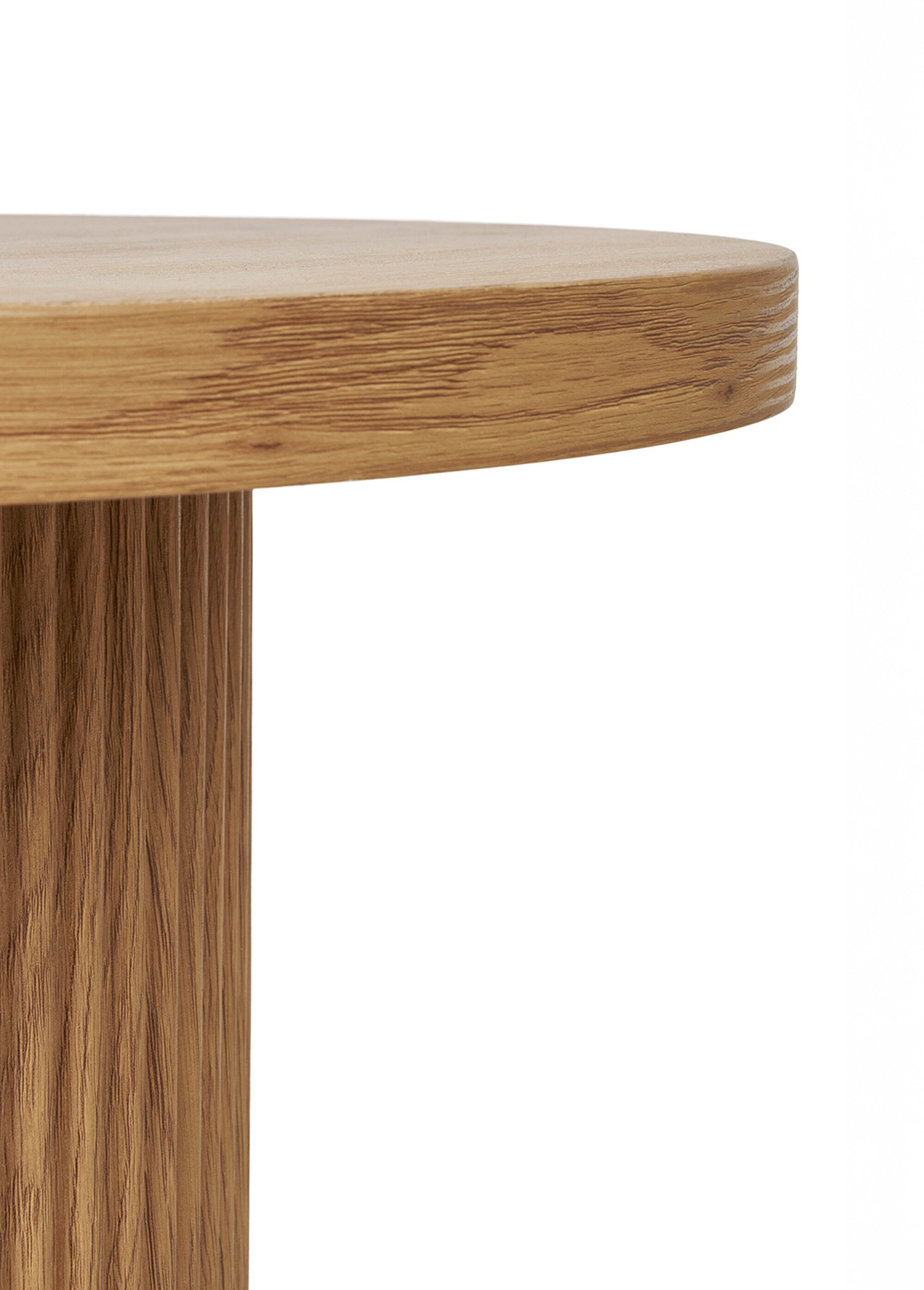 Table d'appoint ronde en chêne plaqué