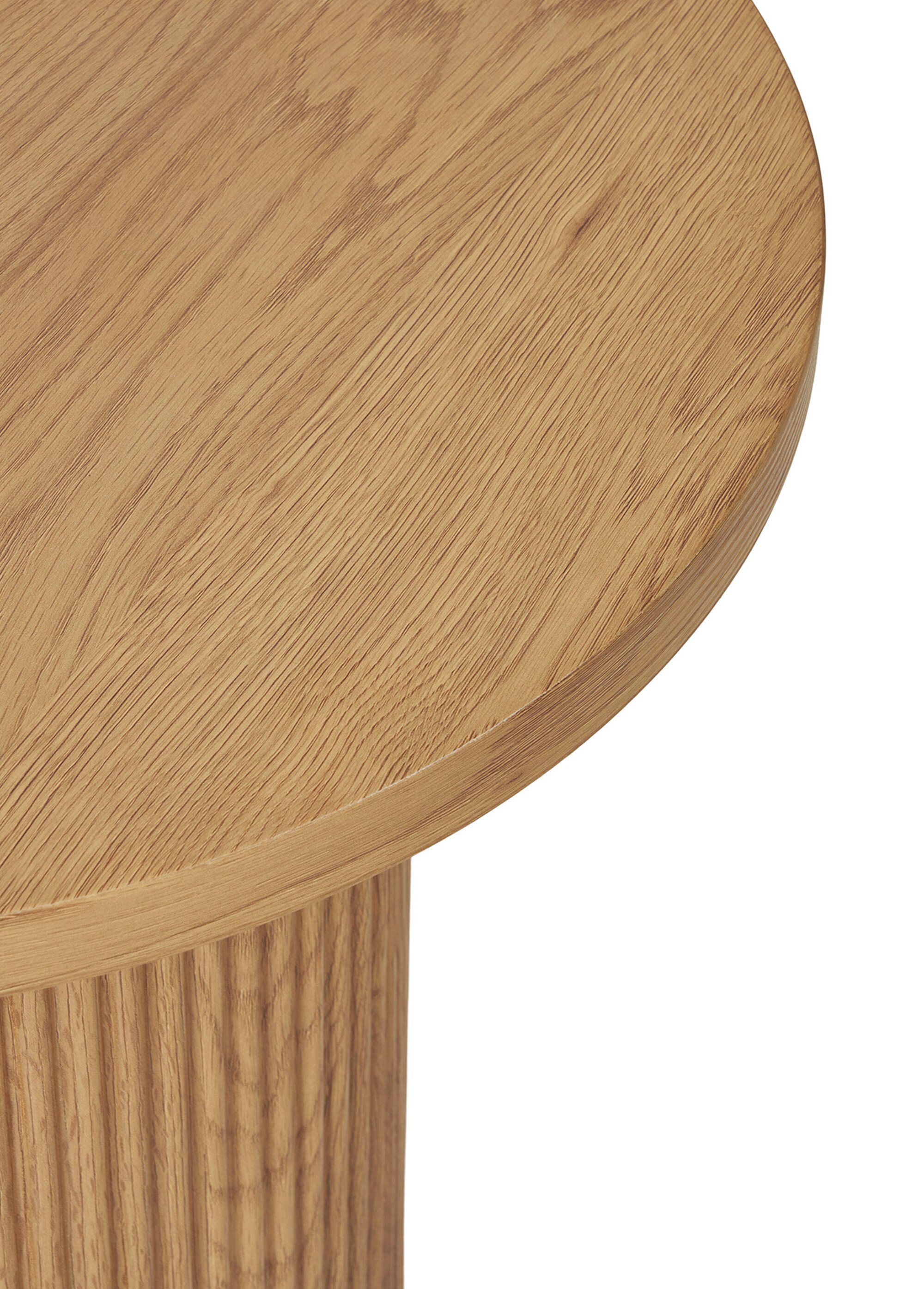 Table d'appoint ronde en chêne plaqué BEIGE HN-2102111 DE2