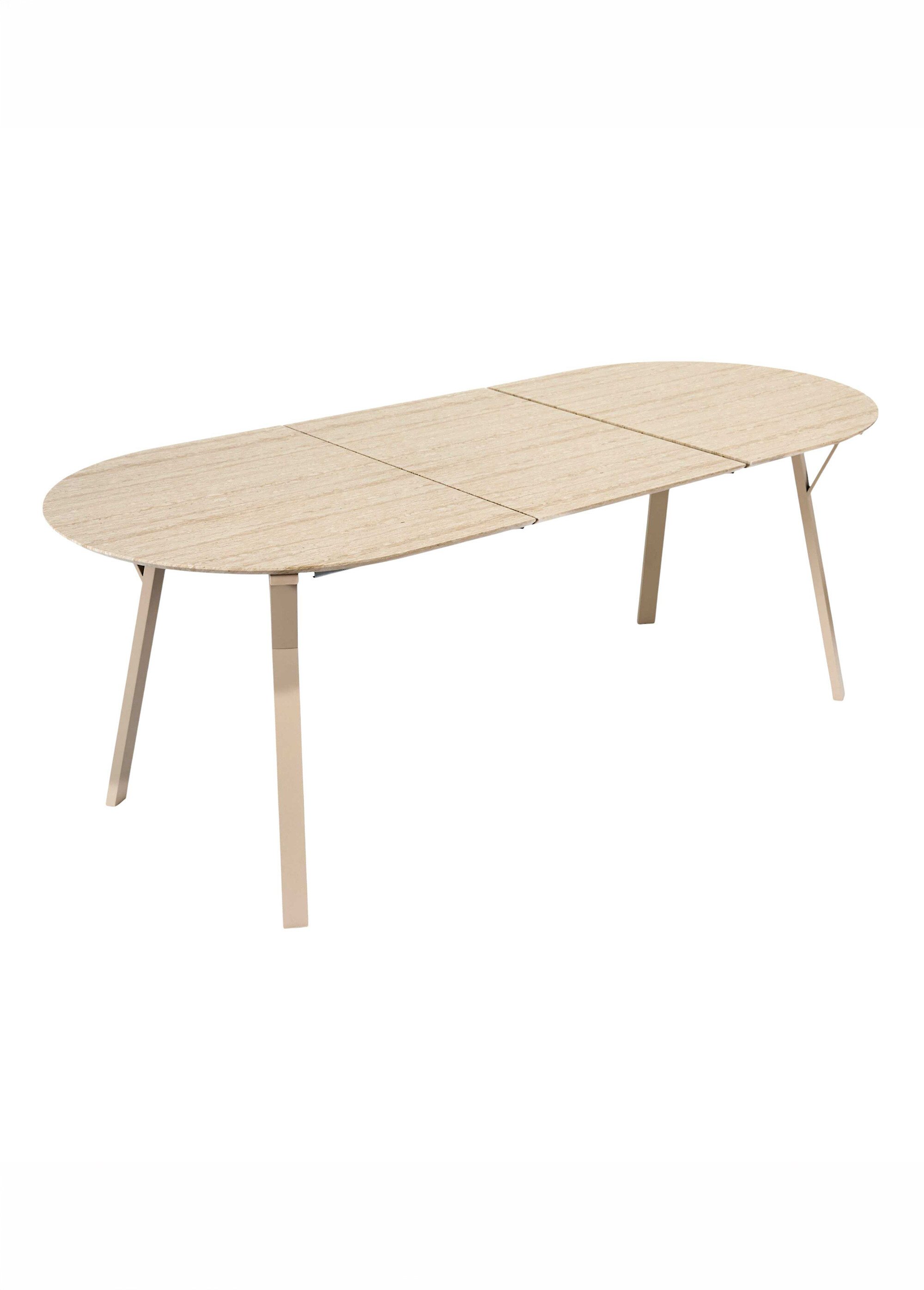 Table extensible ovale 6 à 8 pers. TERRA NOVA BLANC CMP-HD7748 DE2