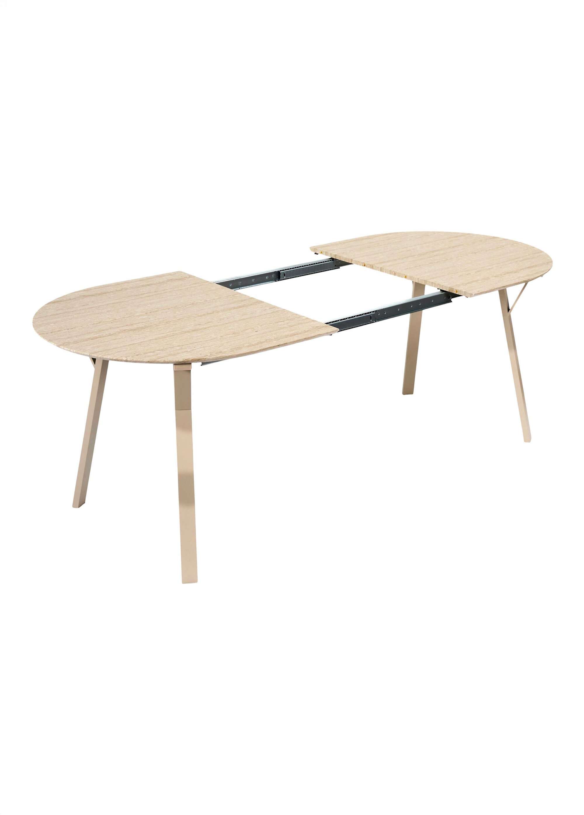Table extensible ovale 6 à 8 pers. TERRA NOVA BLANC CMP-HD7748 DE3