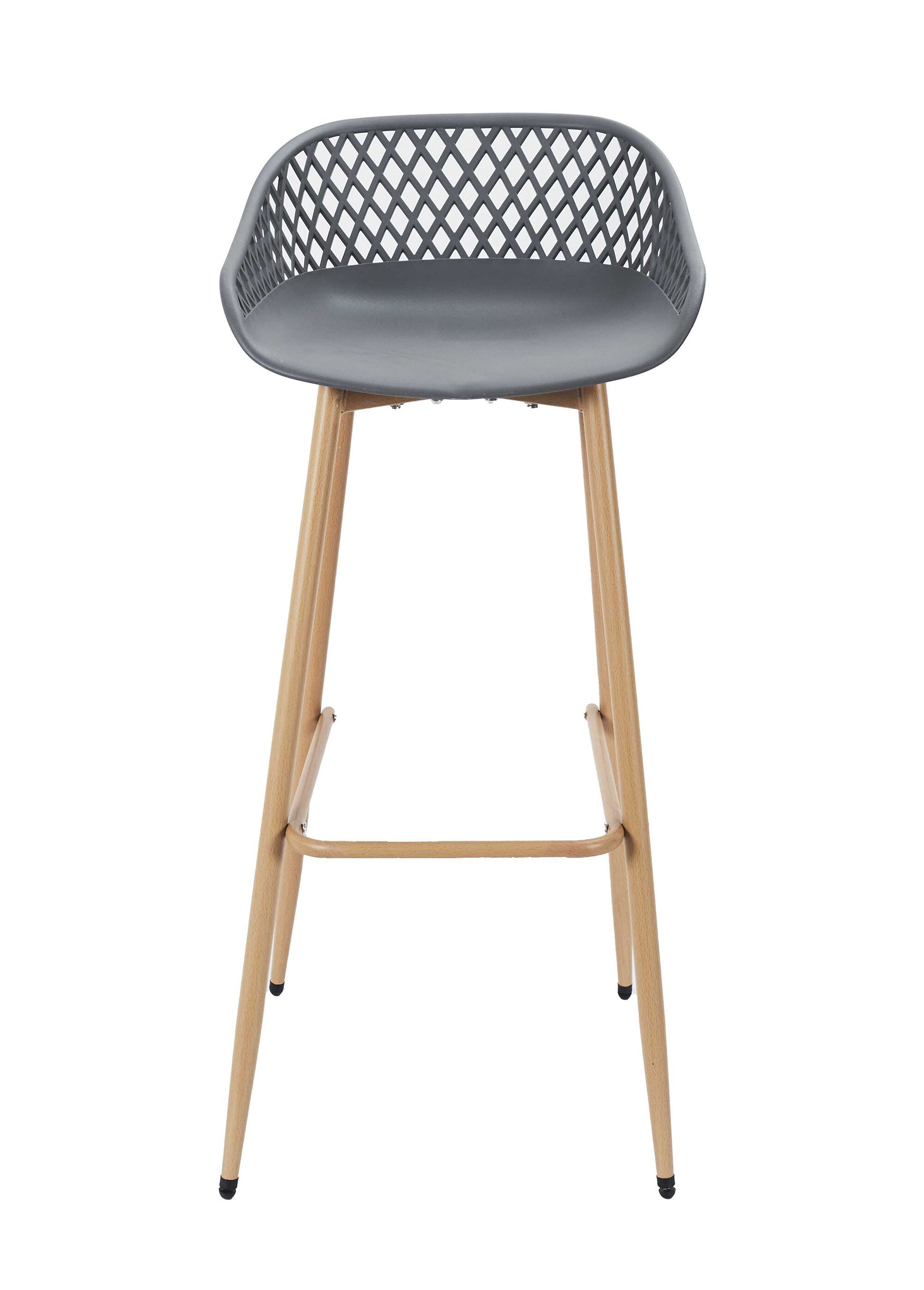 Tabouret de bar avec dossier ajouré