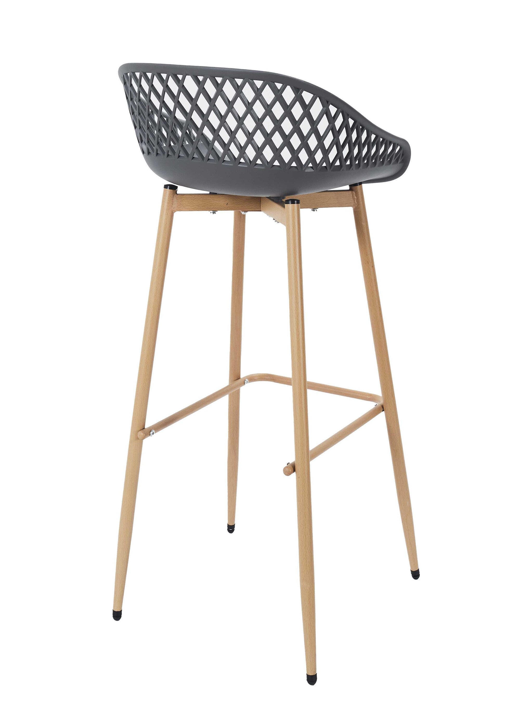 Tabouret de bar avec dossier ajouré