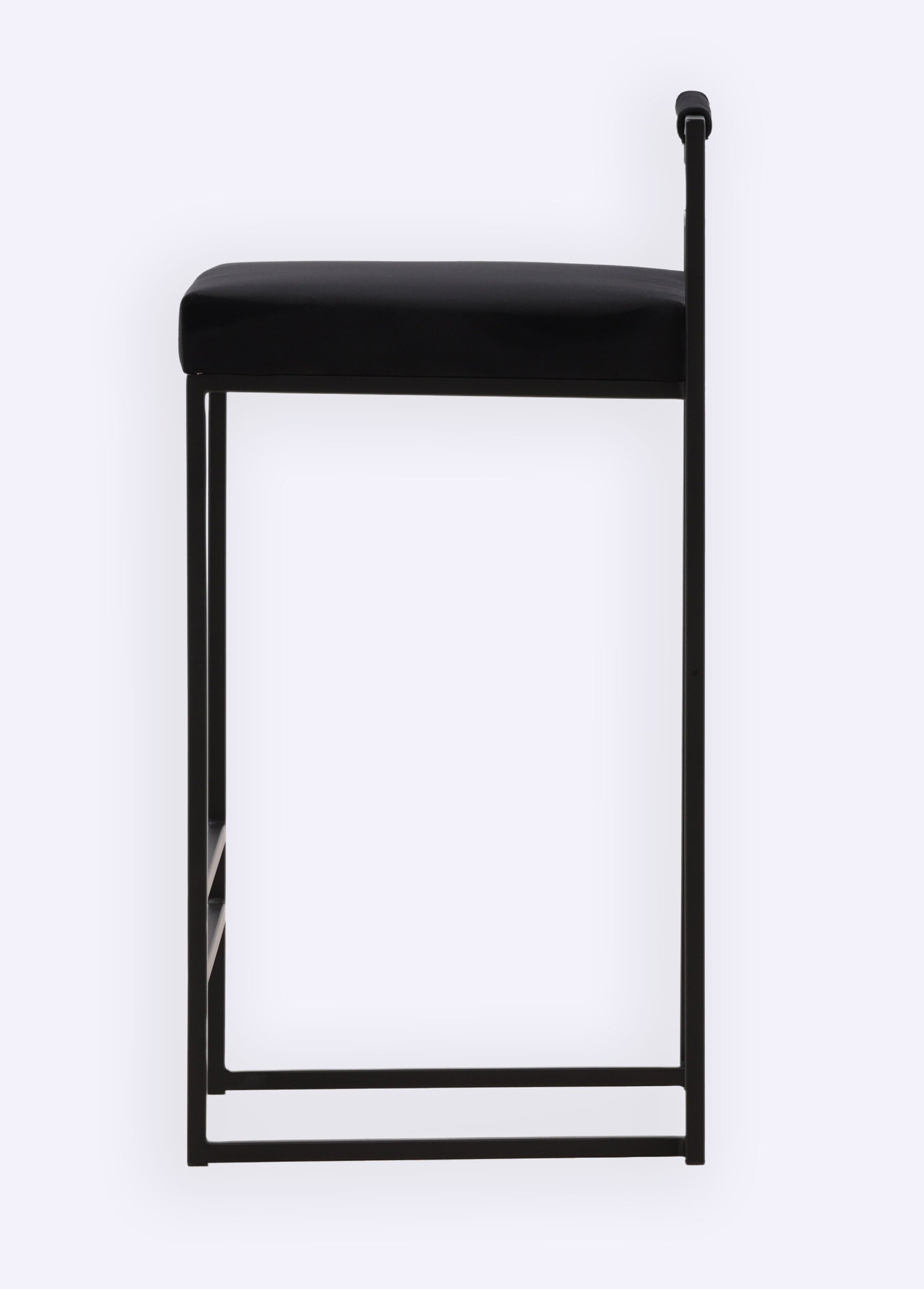 Tabourets de bar velours structure métal NOIR VEN-15350-120 DE4