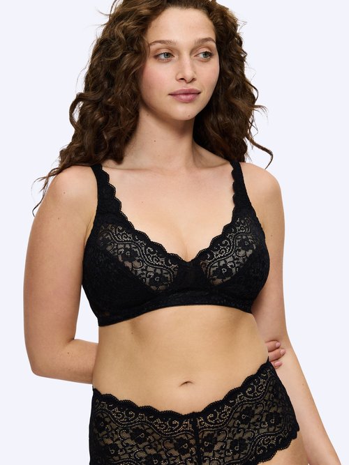 Soutien-gorge Amourette sans armatures Femme Noir VALENTINA FA1