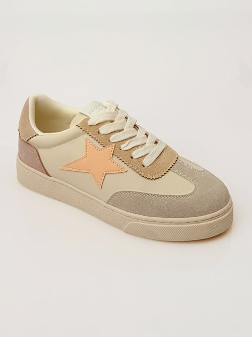 Baskets à lacets avec détail étoile Femme Violet COVFY1152 FA1