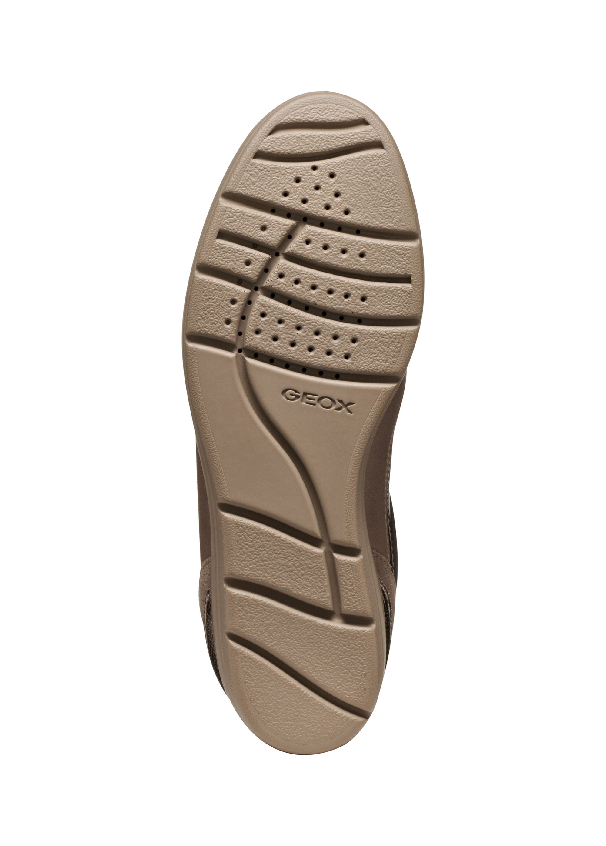 Baskets multimatières semelle compensée Femme Marron GEO-D46RAA UN1
