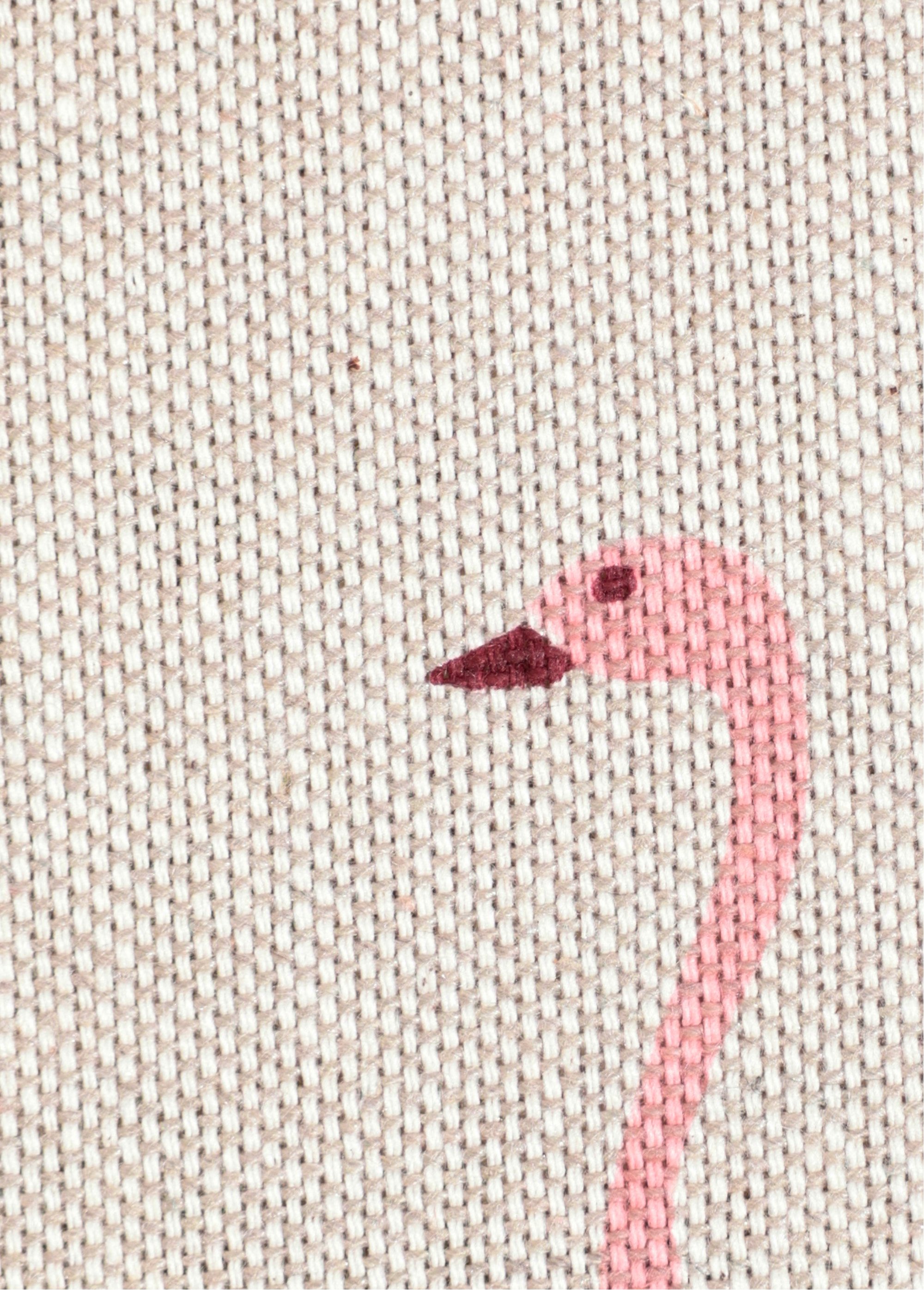 Coupon déco aspect lin, autruches 2x1,4m BEIGE COT149873 DE2