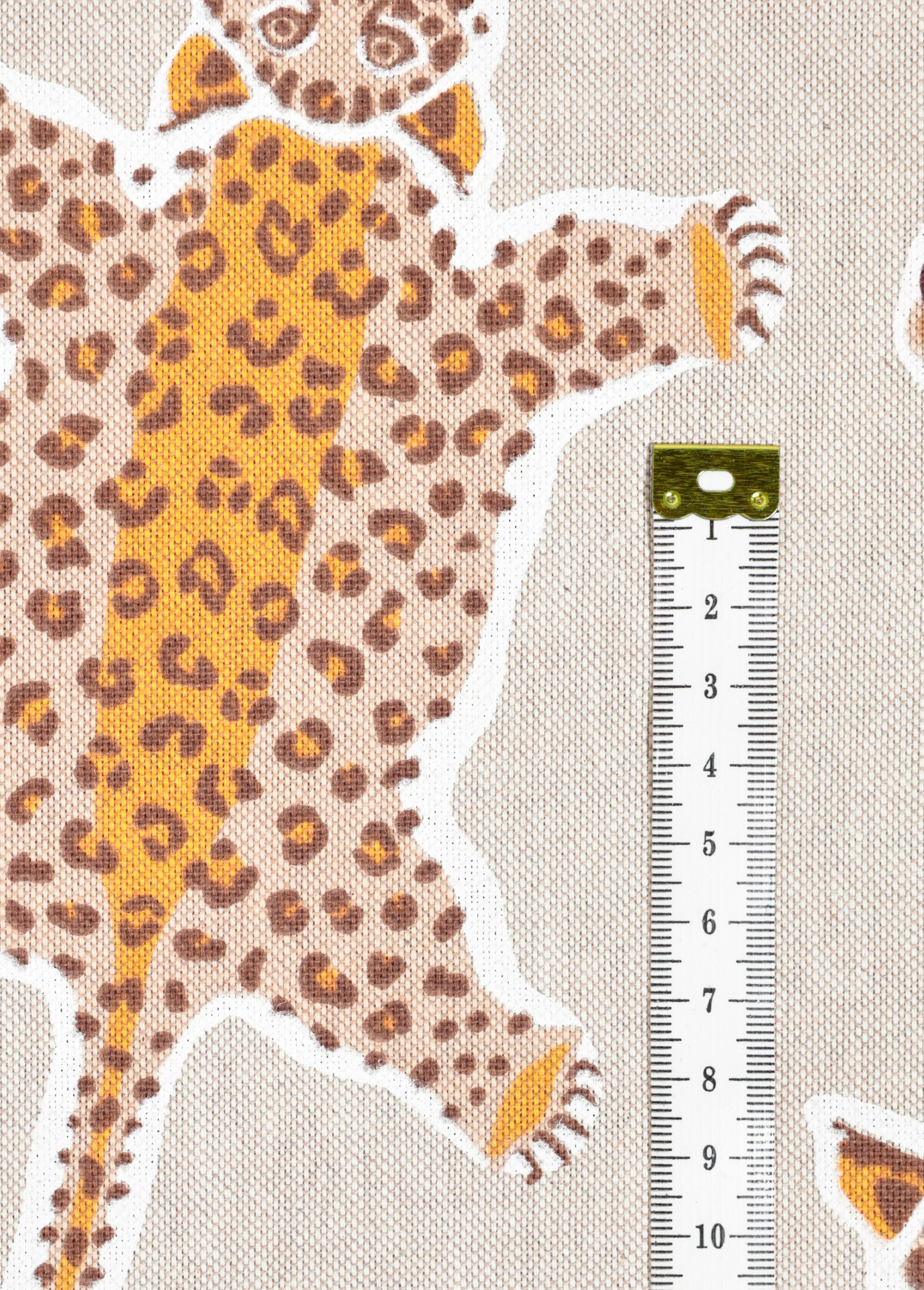 Coupon déco aspect lin panthère 0,5x1,4m BEIGE COT149845 DE1