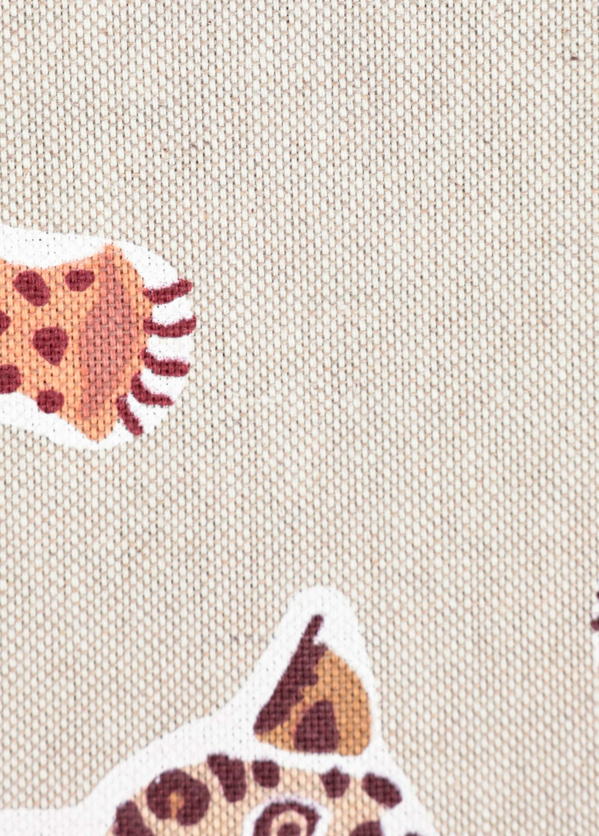 Coupon déco aspect lin panthère 0,5x1,4m BEIGE COT149845 DE2