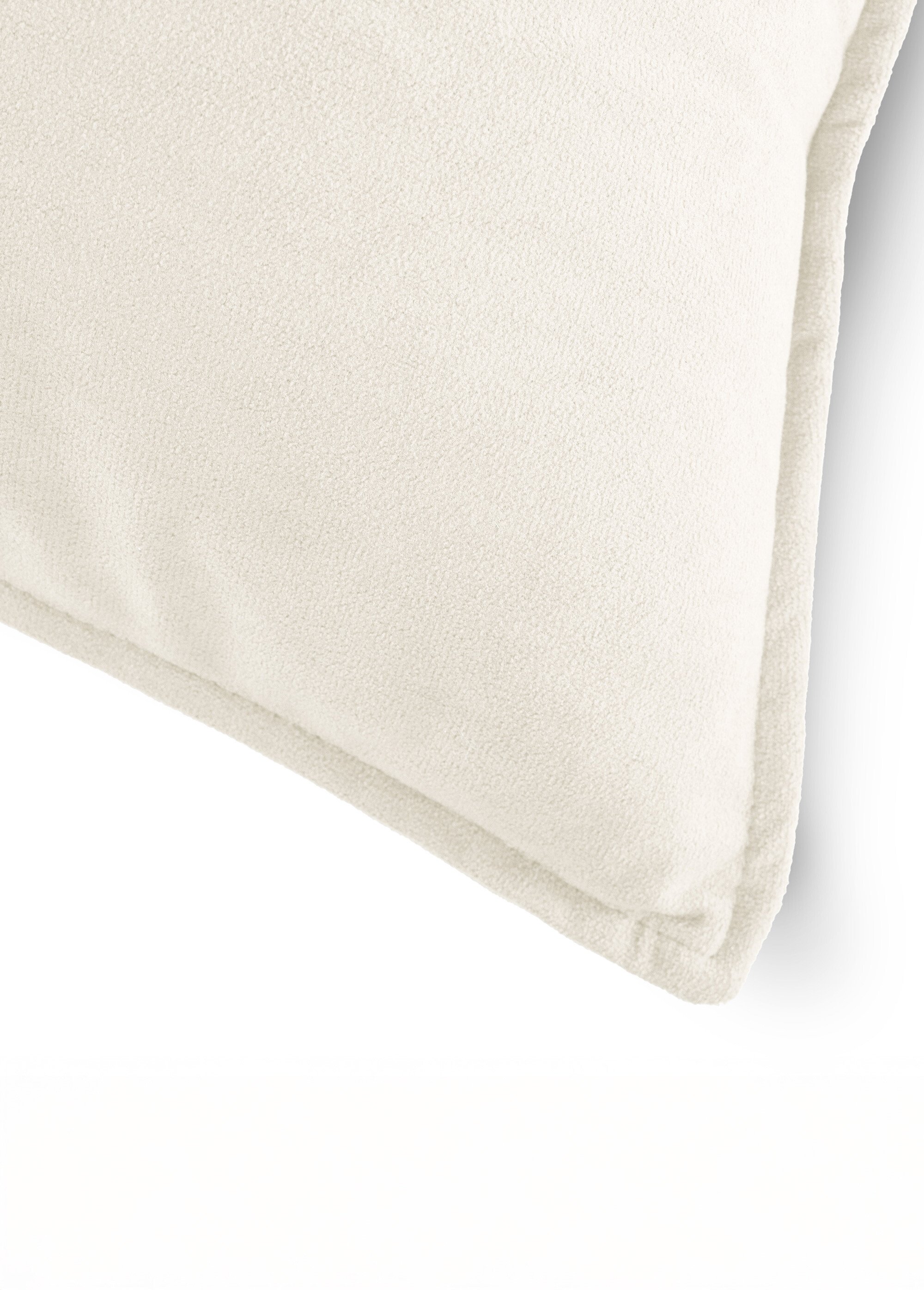 Coussin carré en velours avec passepoil Beige TIS-ROY DE2