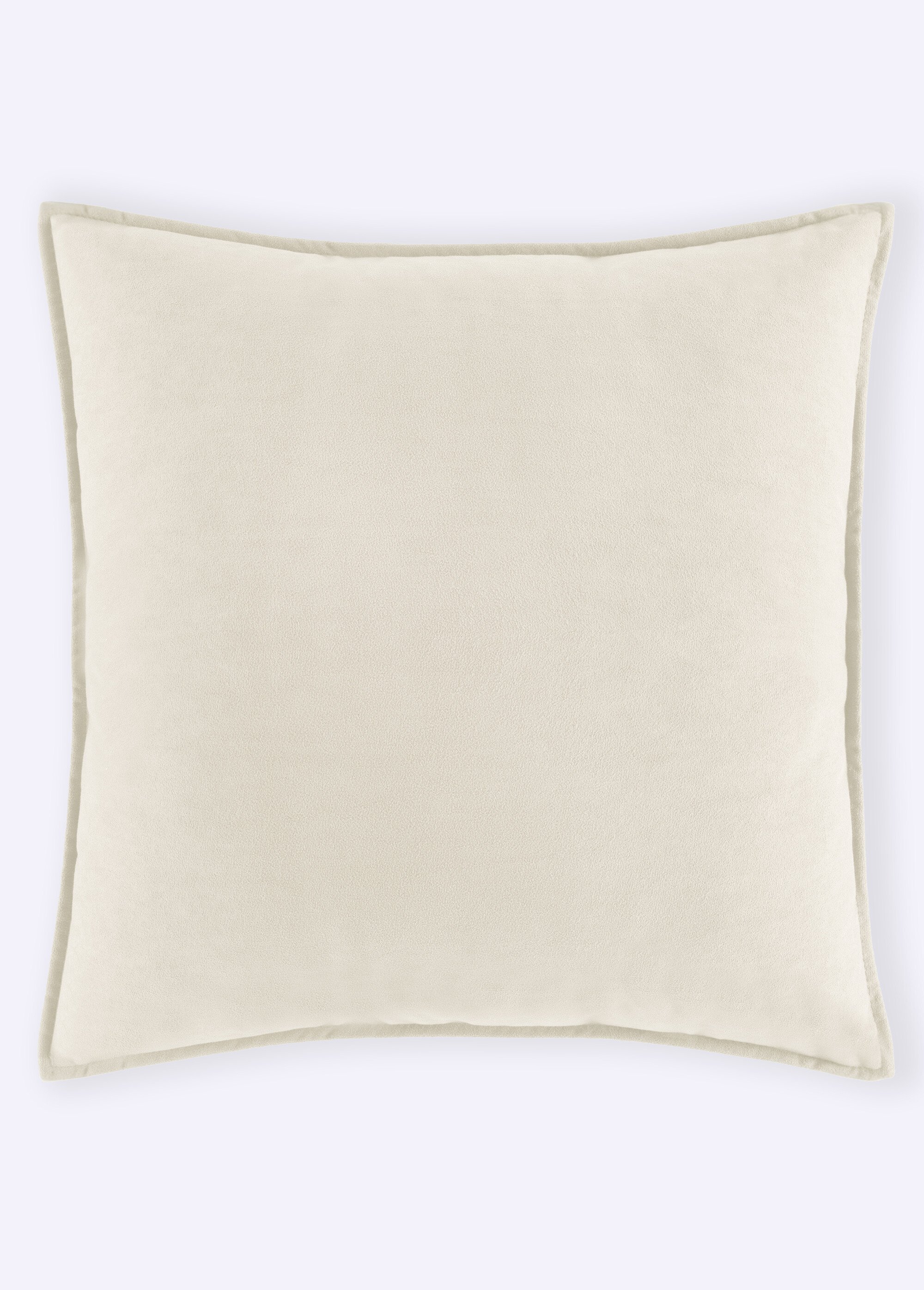 Coussin carré en velours avec passepoil Beige TIS-ROY FA1