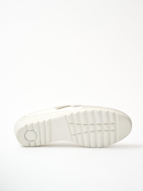 Derbies cuir largeur confort scratchés Femme Blanc ORLIAC UN1