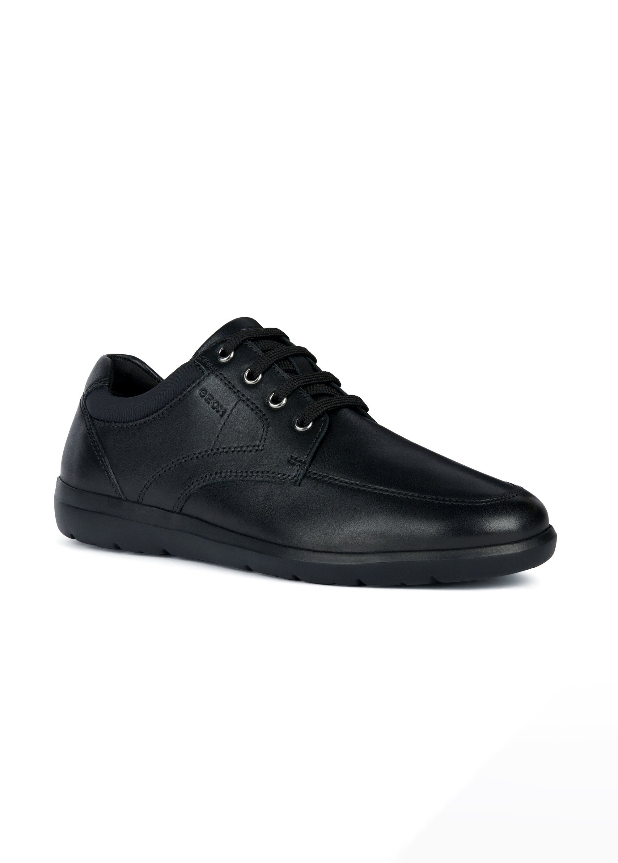 Derbys classiques en cuir et à lacets Homme Noir GEO-U363QA FA1