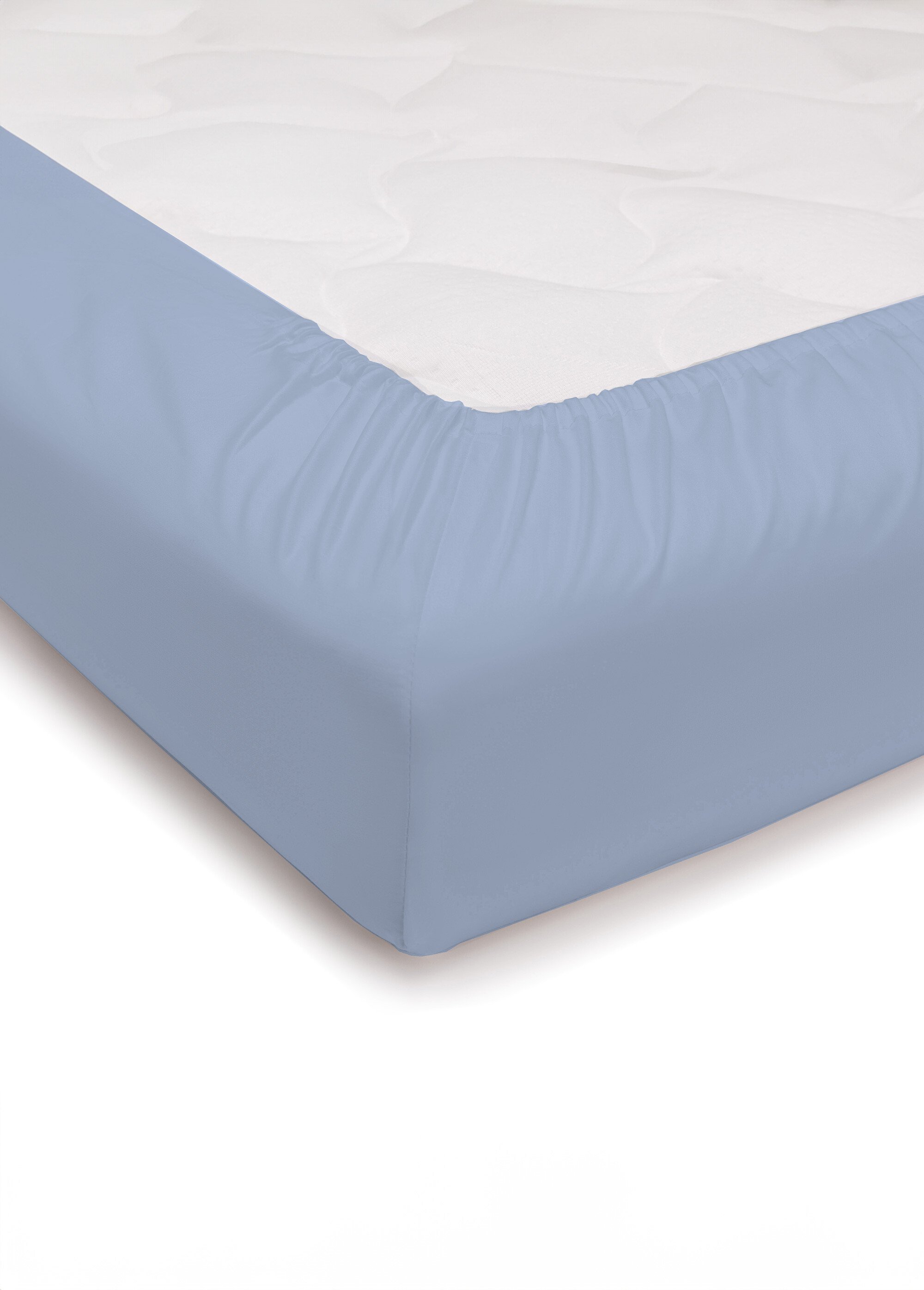Drap-housse imprimé fleurs flanelle coton Bleu RENA-DH FA1