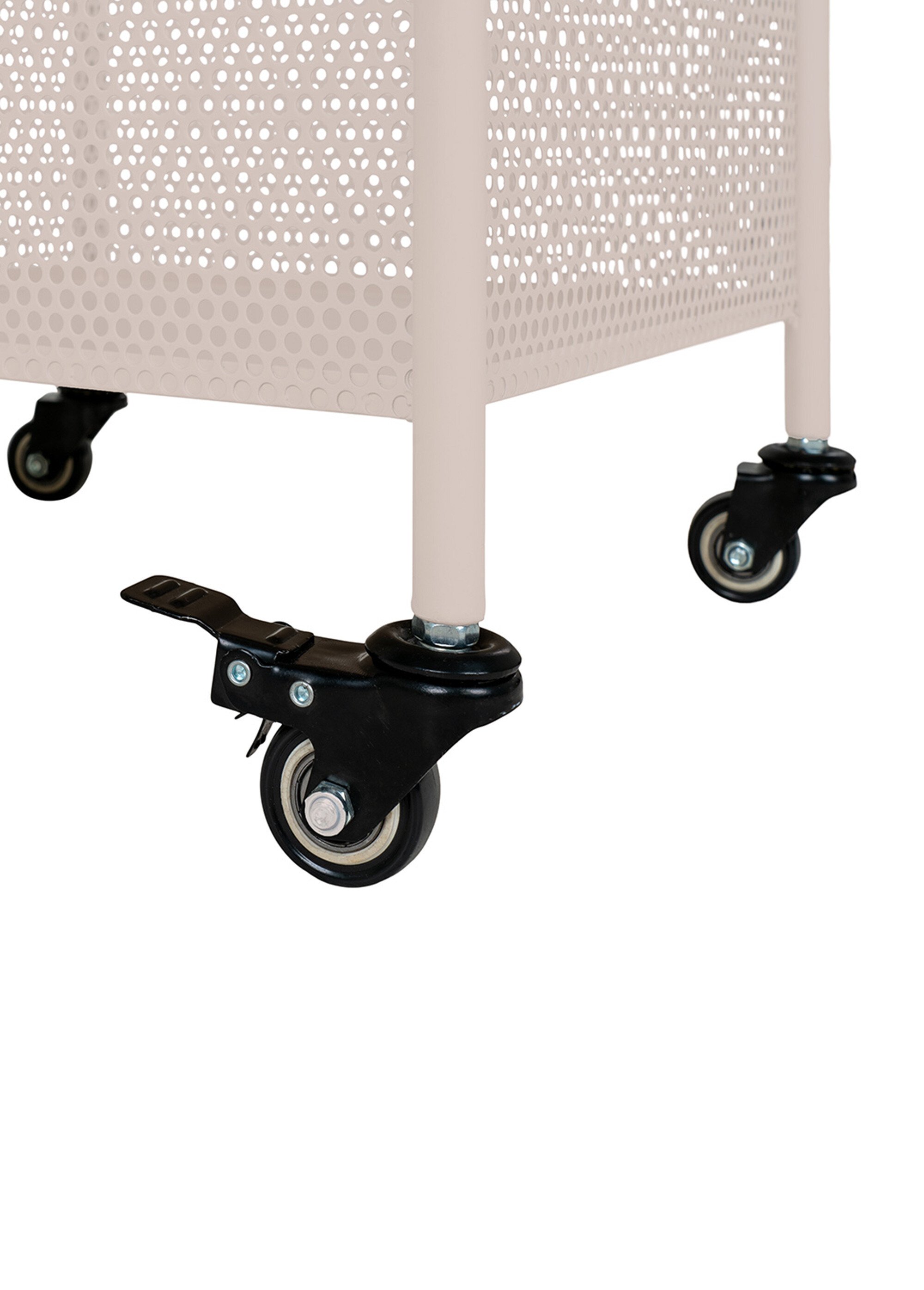 Etagère métal 3 niveaux sur roulettes BEIGE HN-2202005 DE2