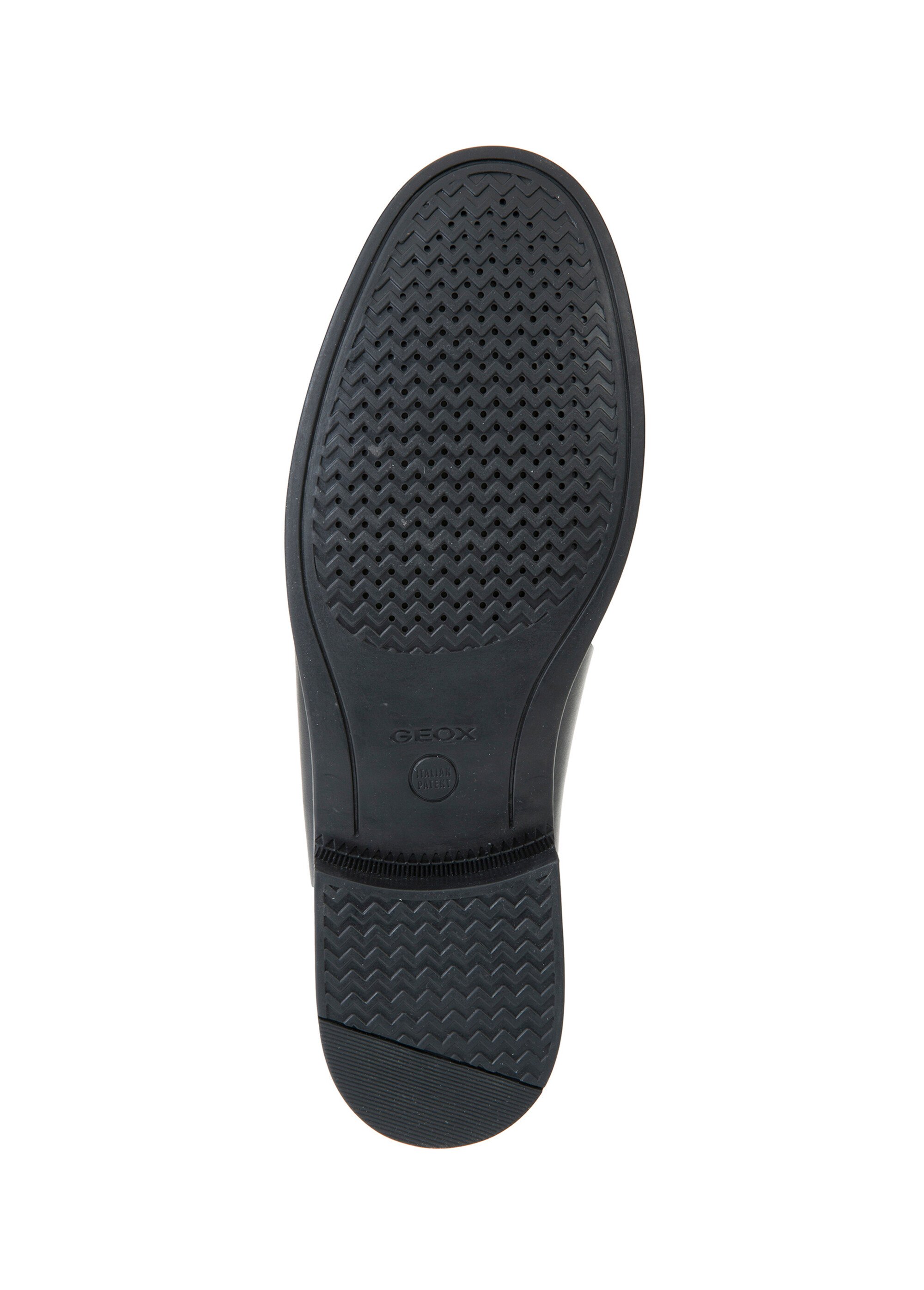 Mocassins classiques en cuir avec patte Homme Noir GEO-U641ZB UN1