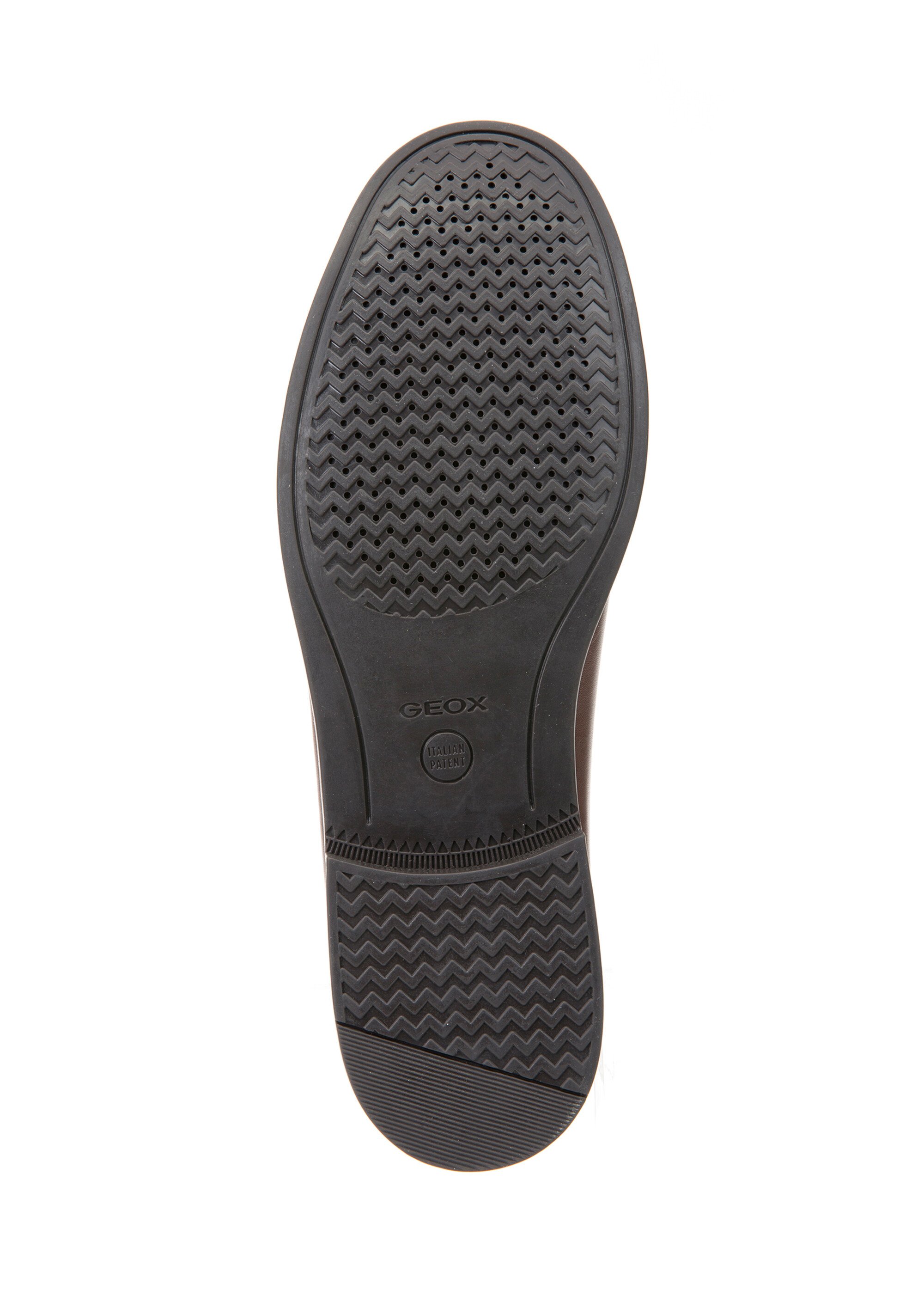 Mocassins classiques en cuir avec patte Homme BRUN FONCE GEO-U641ZB UN1