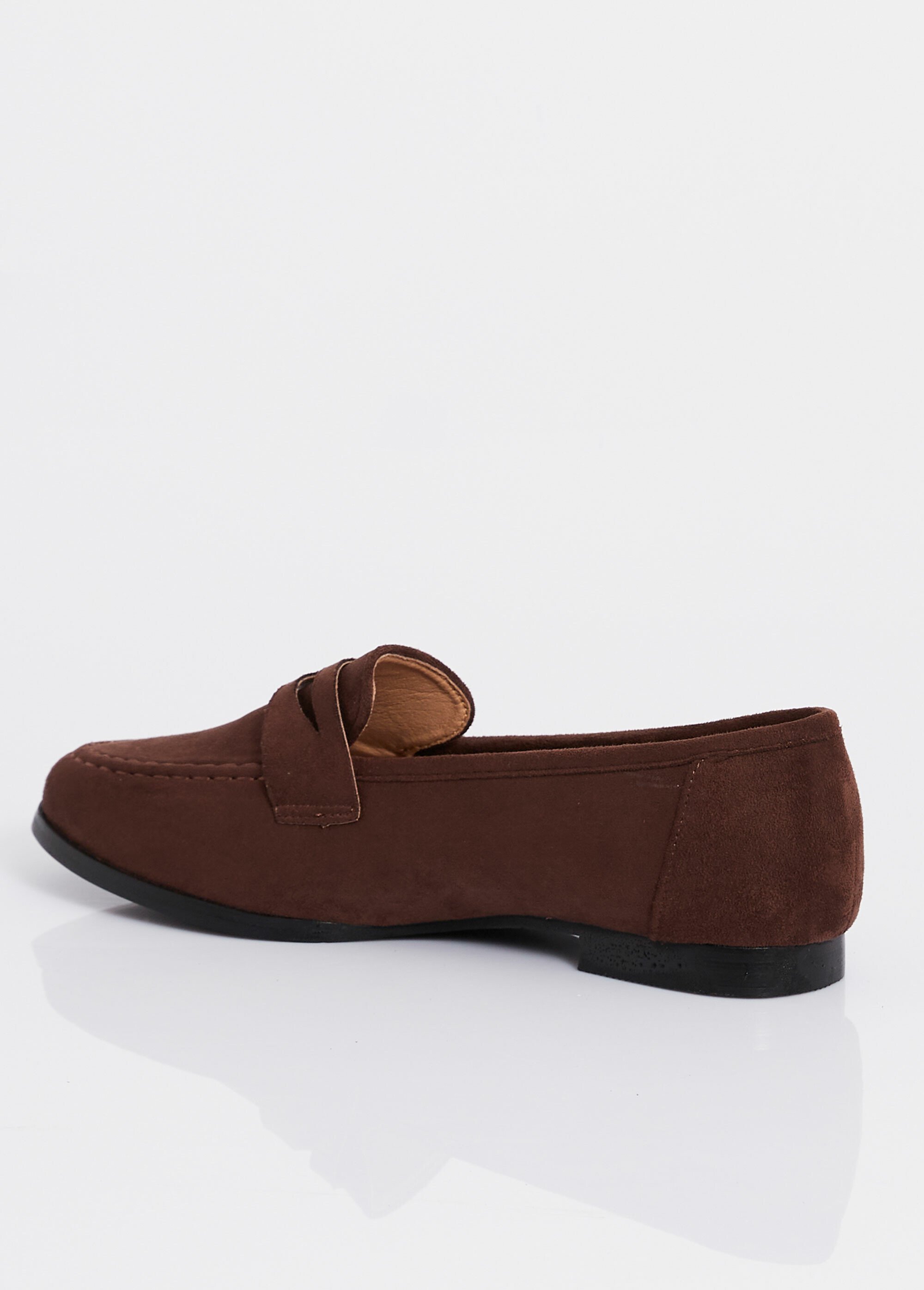 Mocassins en suédine avec bout amande