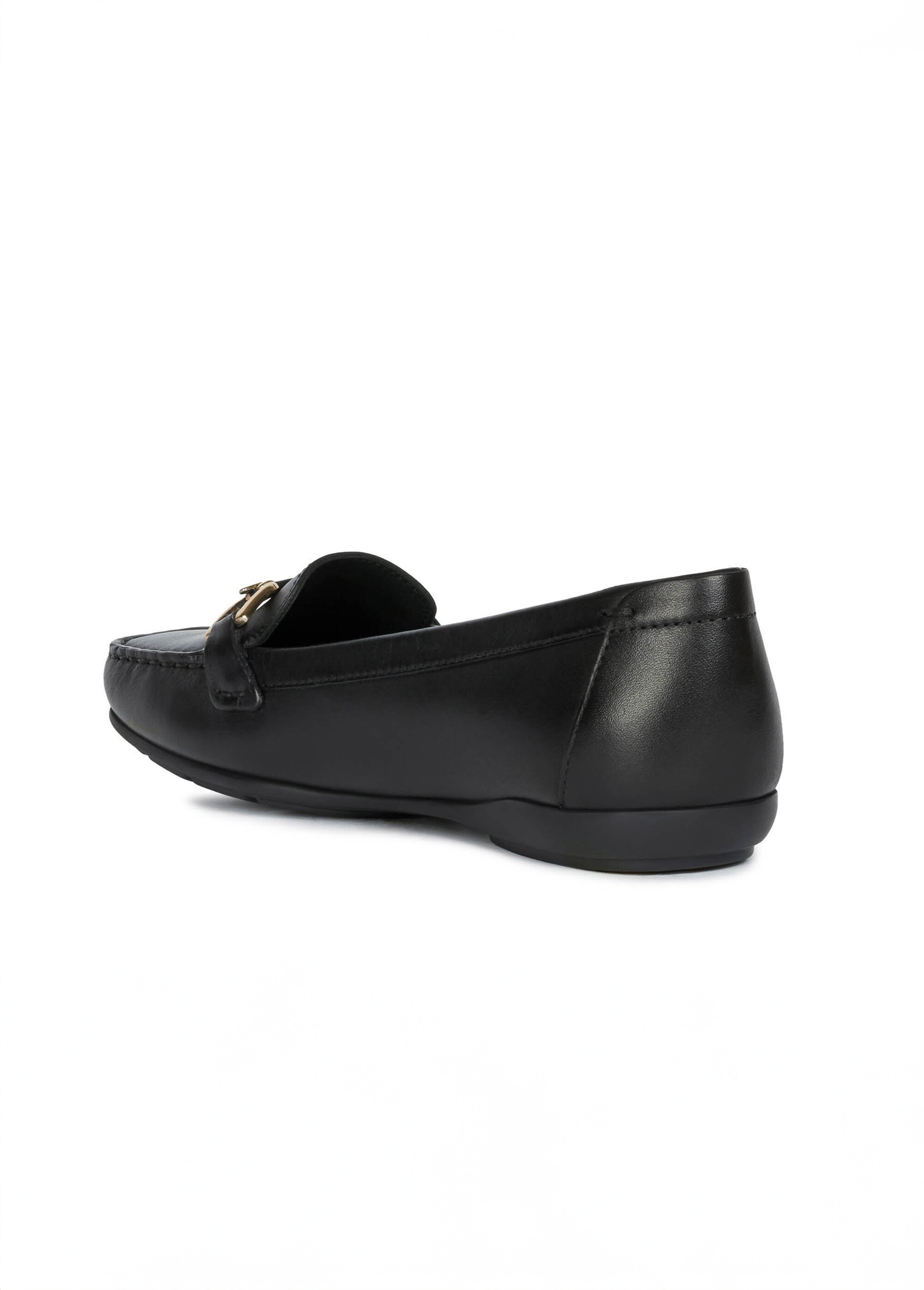 Mocassins patte fantaisie et bout carré Femme Noir GEO-D84BMA DO1