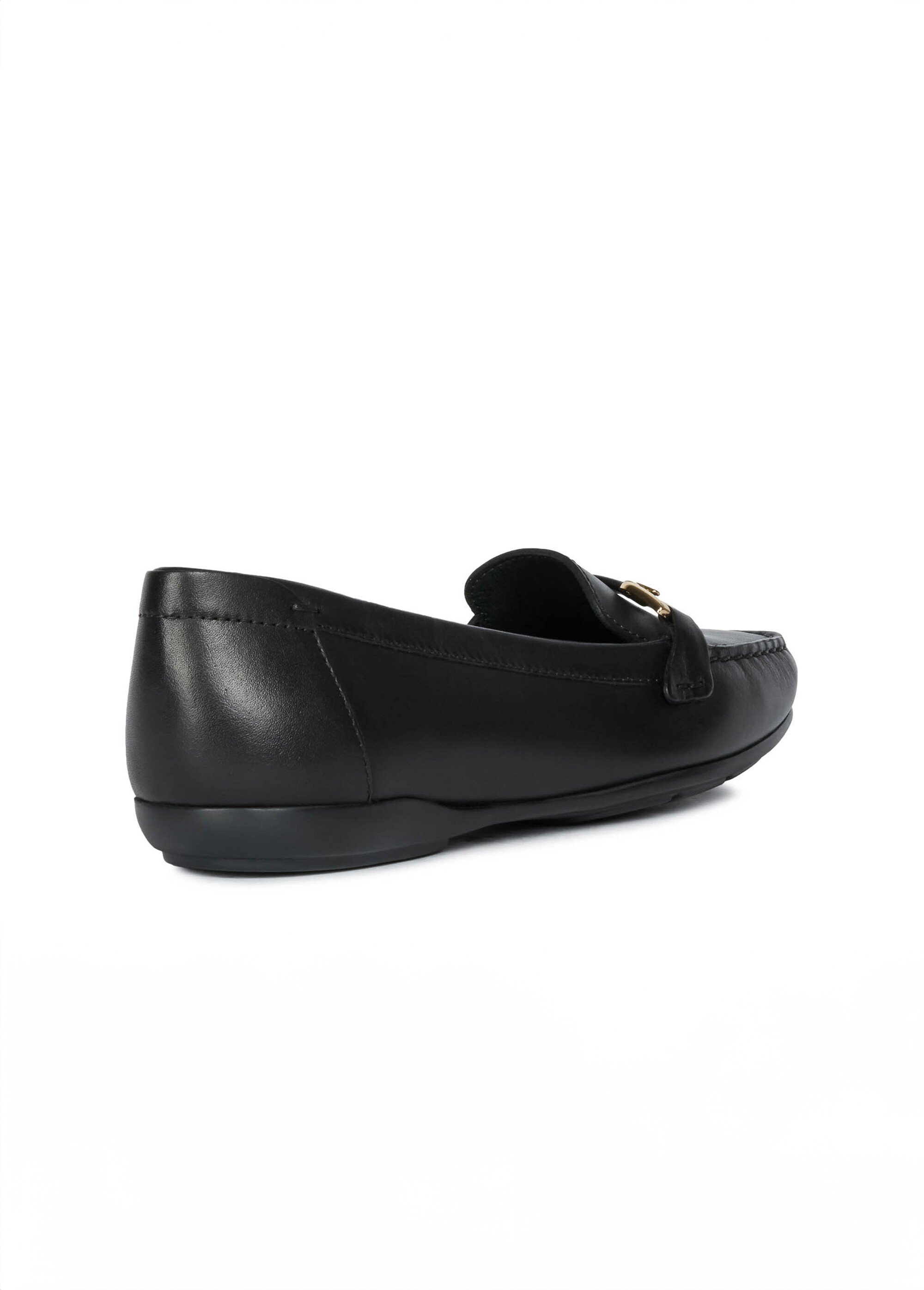 Mocassins patte fantaisie et bout carré Femme Noir GEO-D84BMA DO2