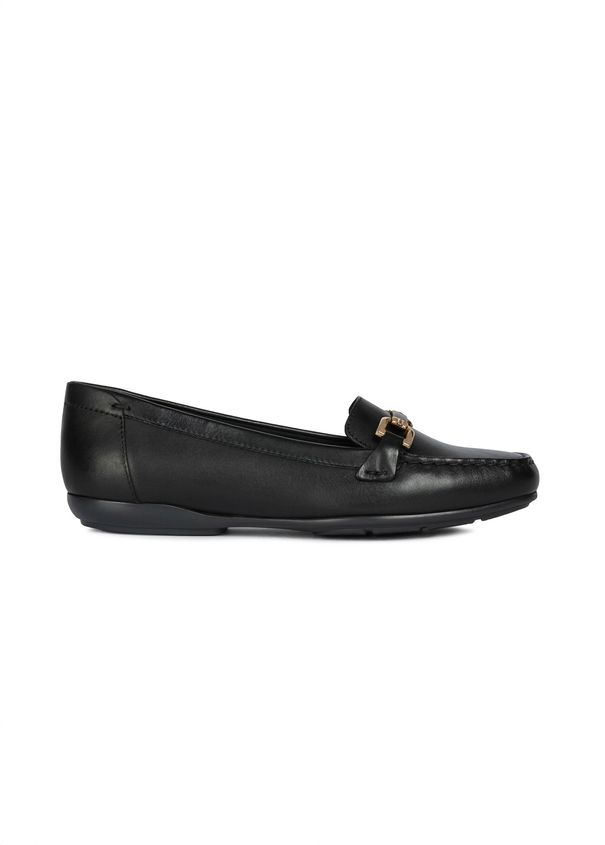 Mocassins patte fantaisie et bout carré Femme Noir GEO-D84BMA DR1