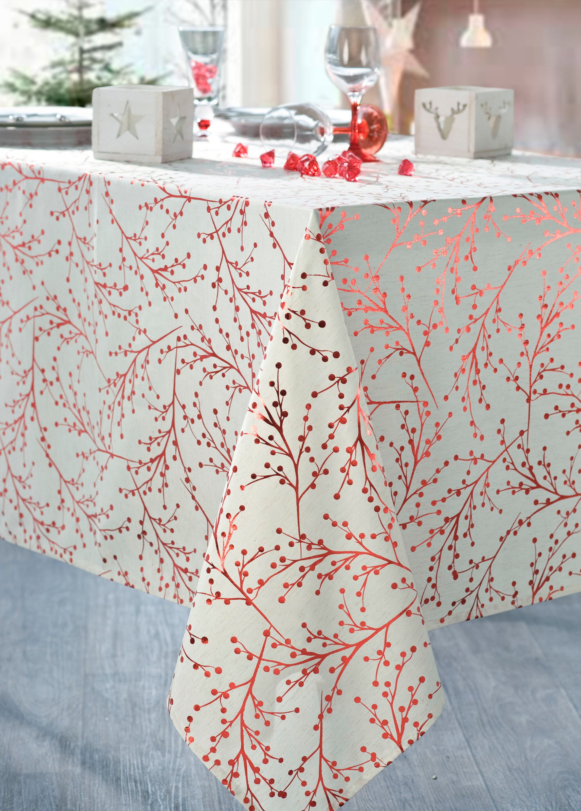 Nappe de fête imprimé patchwork entretien facile