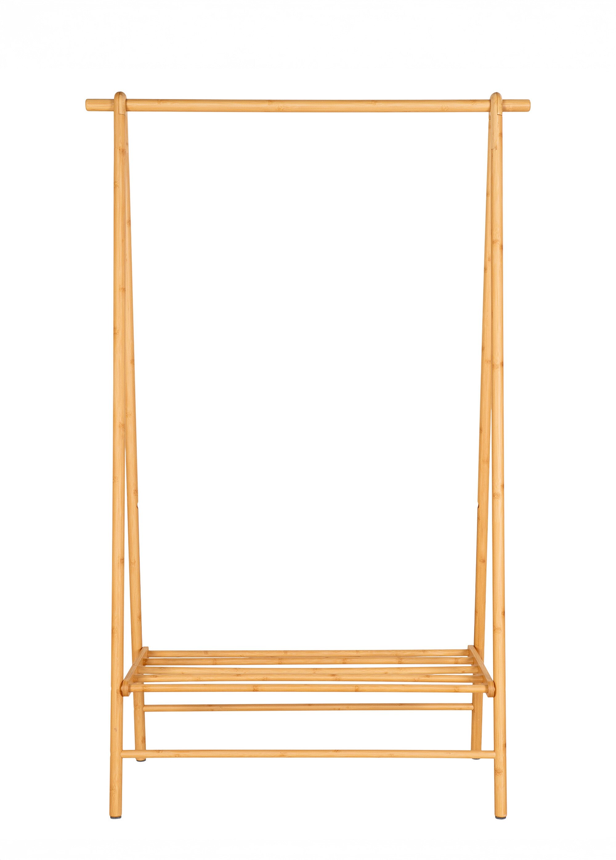 Penderie en bambou, tringle + étagère BEIGE HN-3604052 DE1