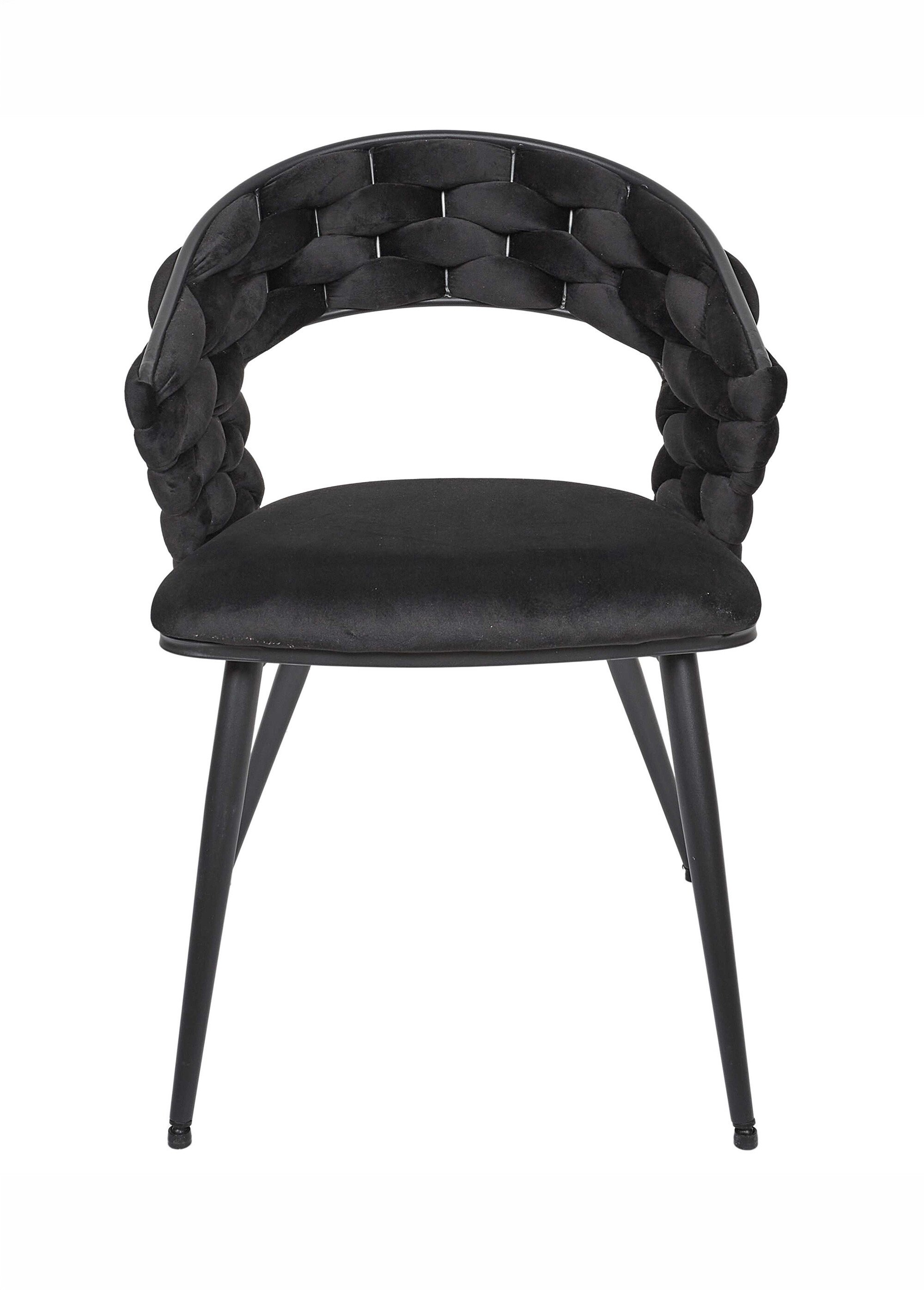 Set 2 Fauteuils en velours design SAWYER NOIR CMP-HD0359 DE1