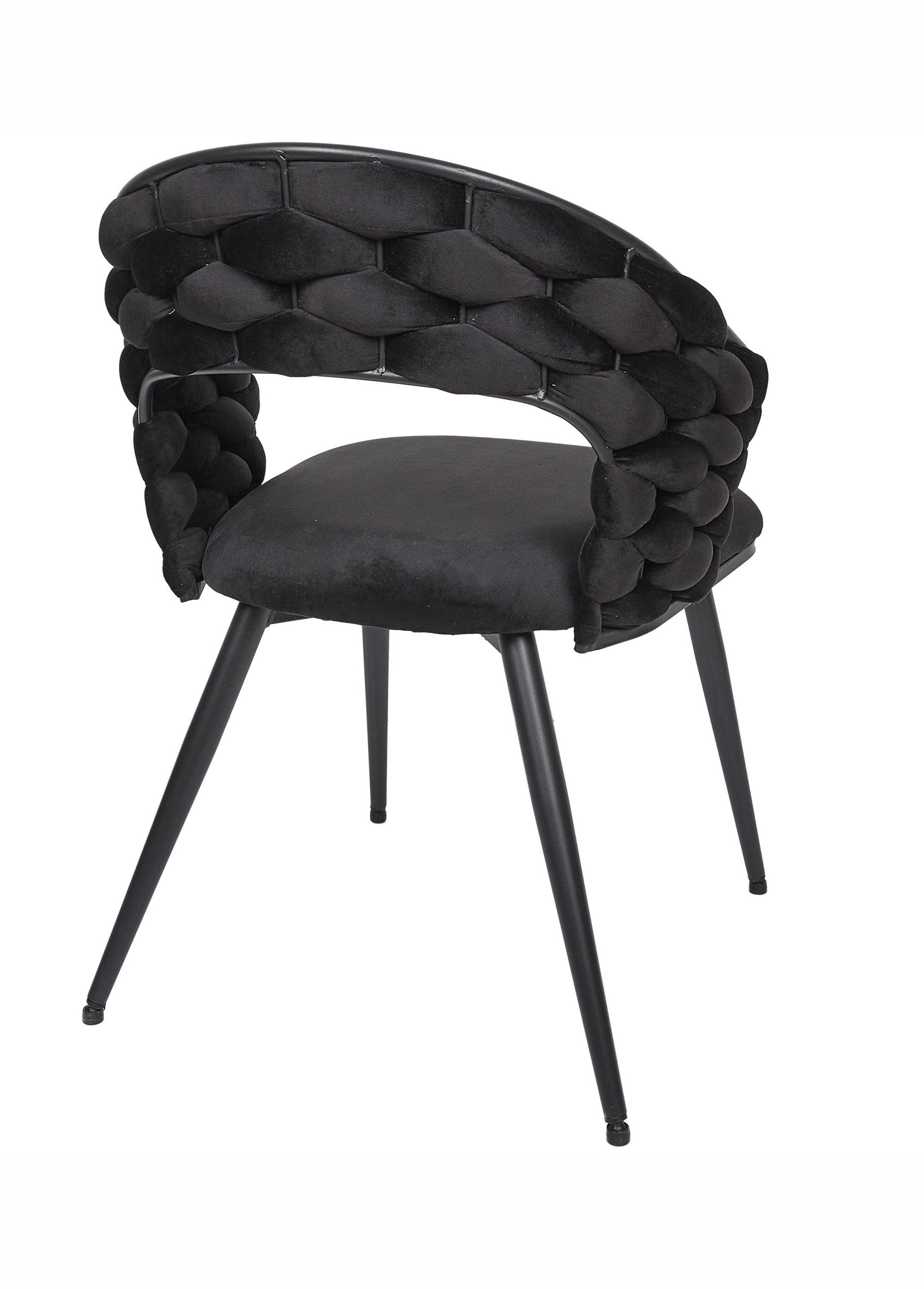 Set 2 Fauteuils en velours design SAWYER NOIR CMP-HD0359 DO1