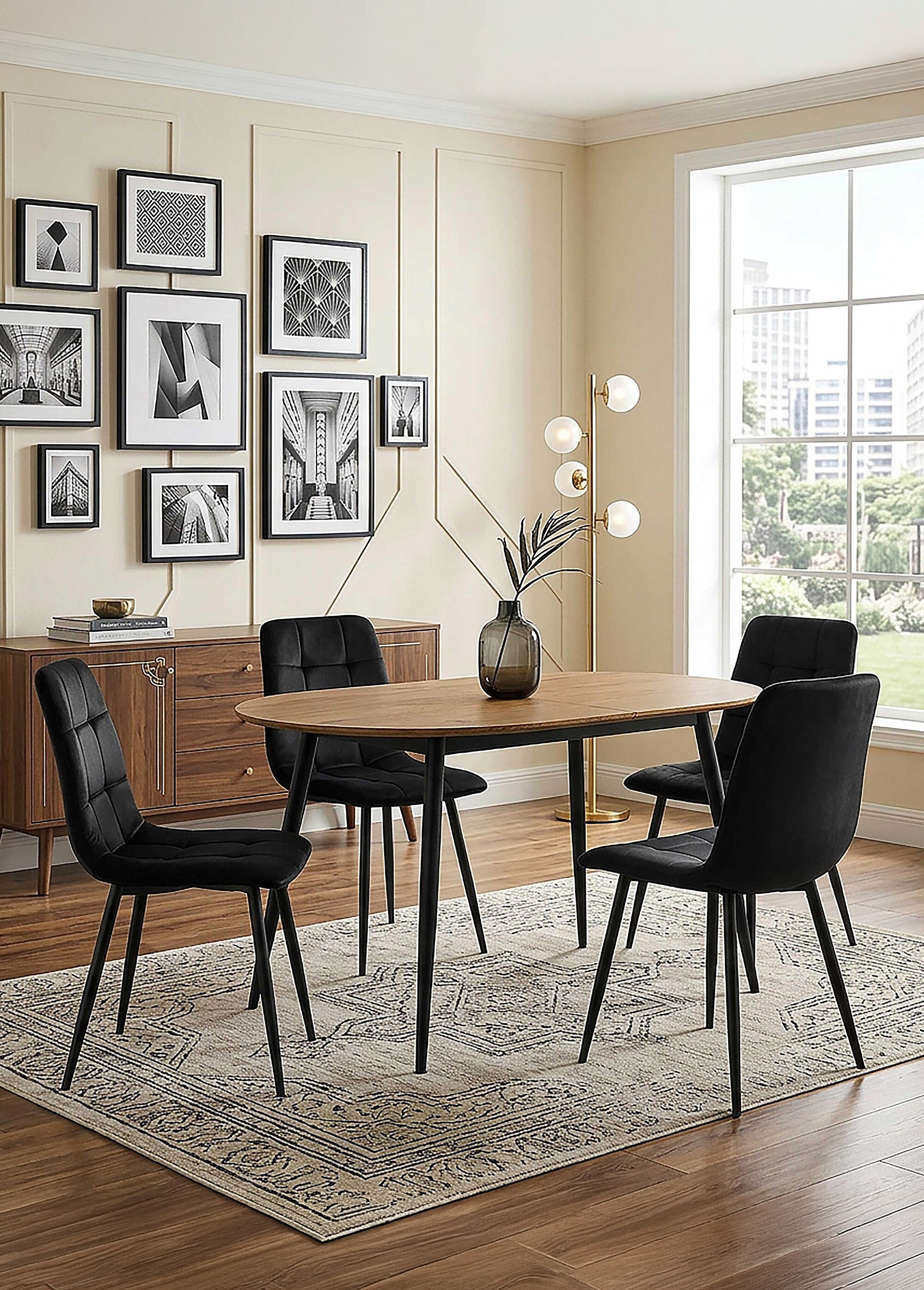 Set 4 Chaises MATEO NOIR CMP-HD0325 SI1