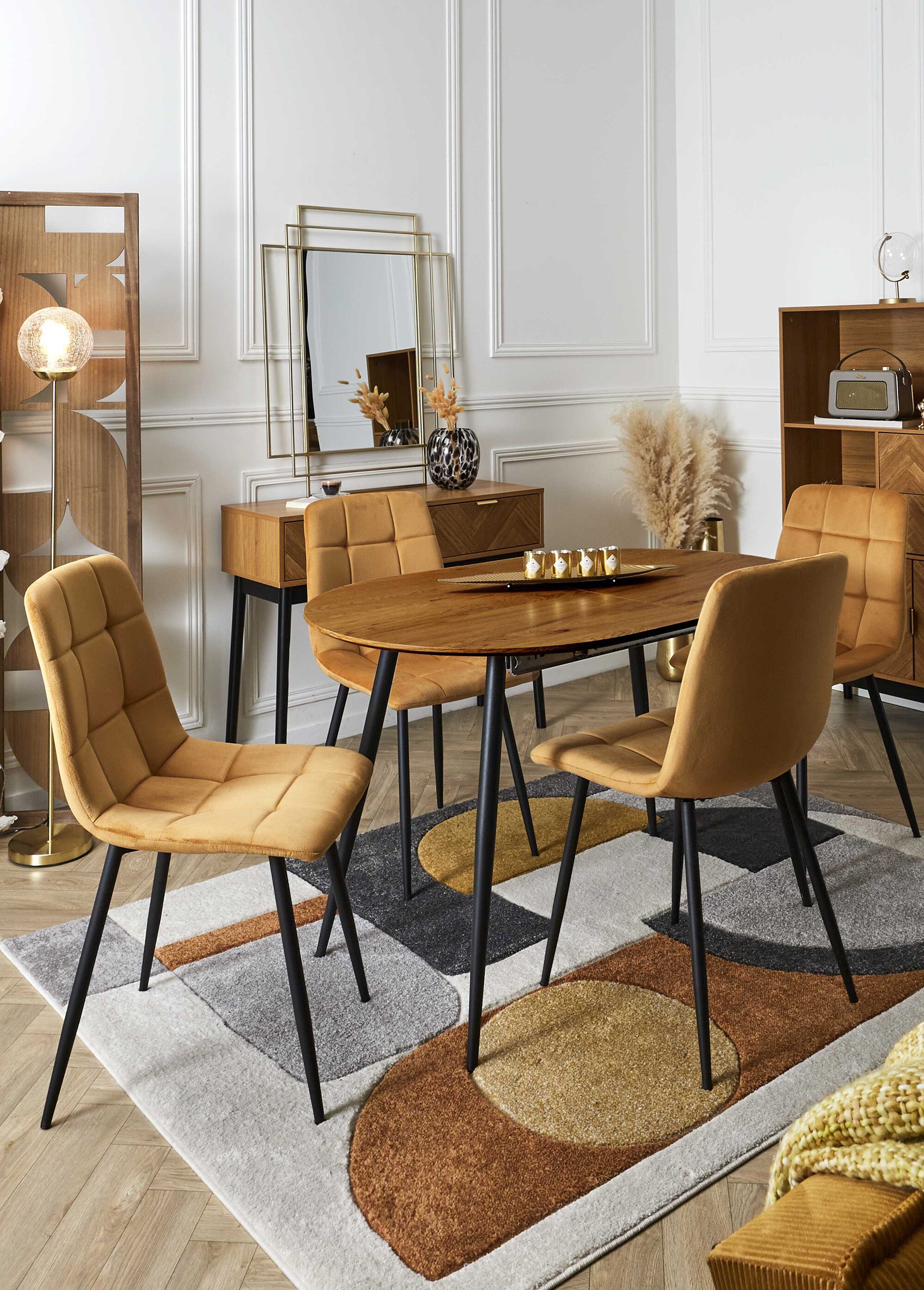 Set 4 Chaises MATEO JAUNE CMP-HD0325 SI1