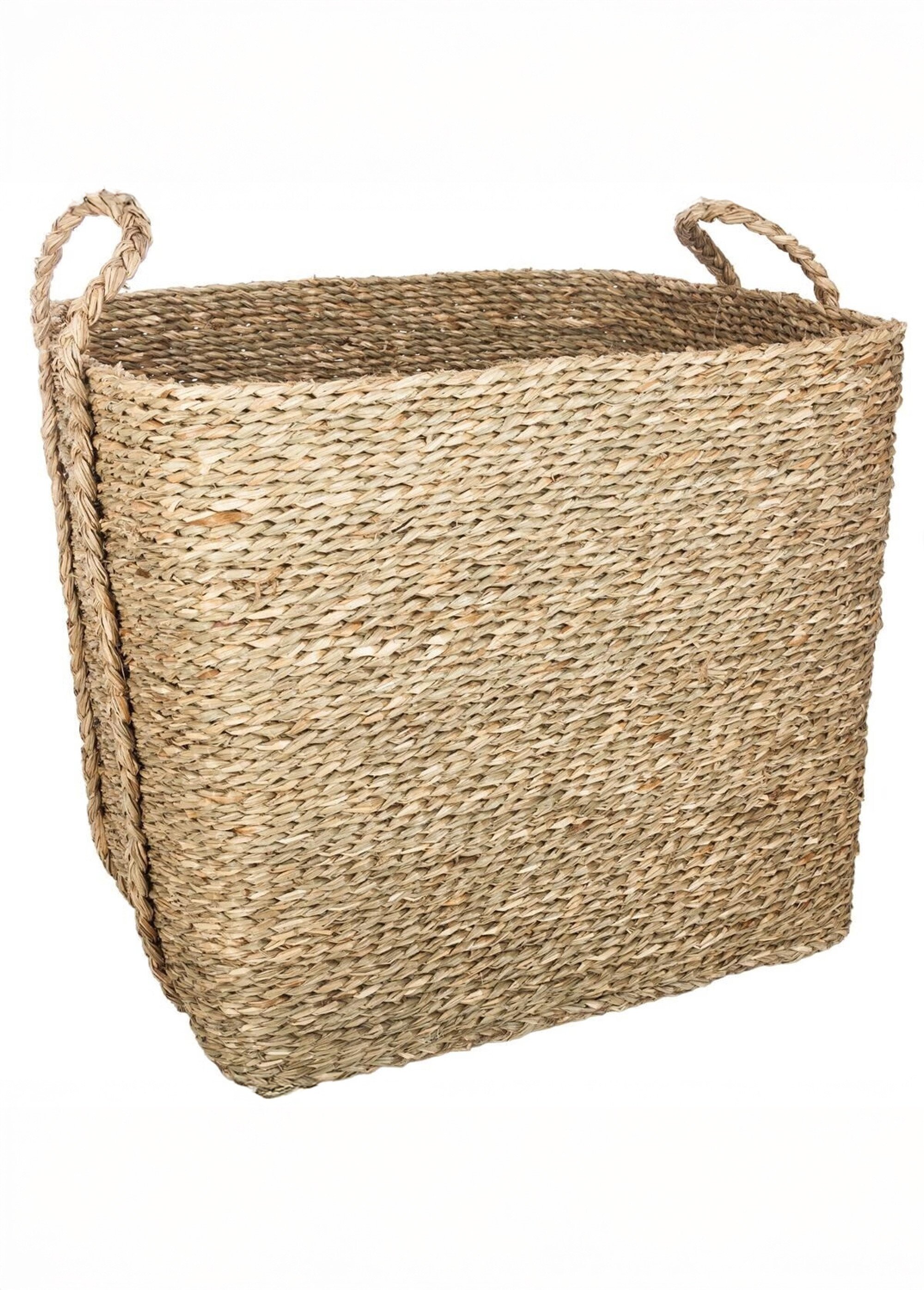 Set de 3 paniers rectangle roseau tressé