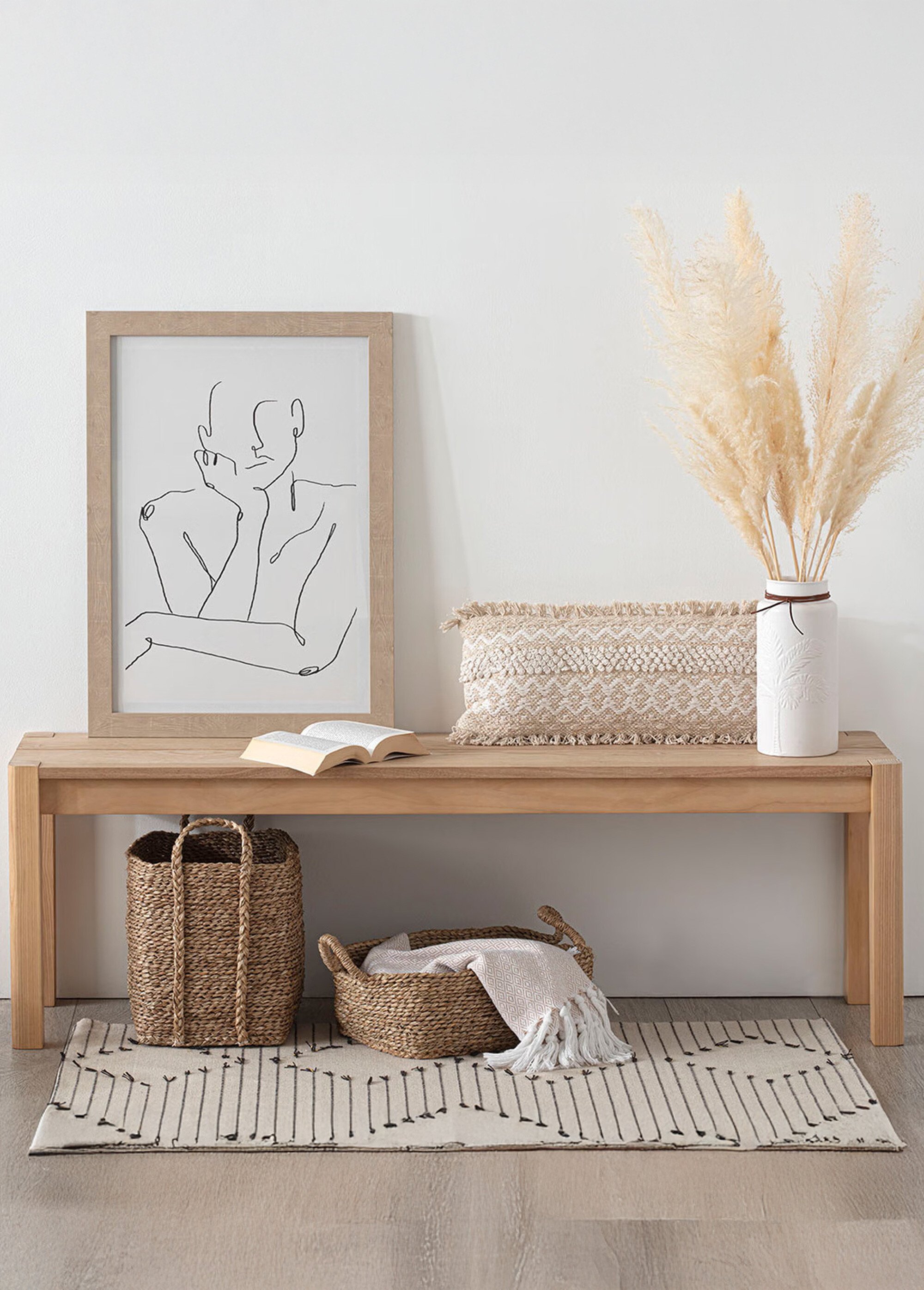 Set de 3 paniers rectangle roseau tressé RECTANGLE JJA-157048 SI1