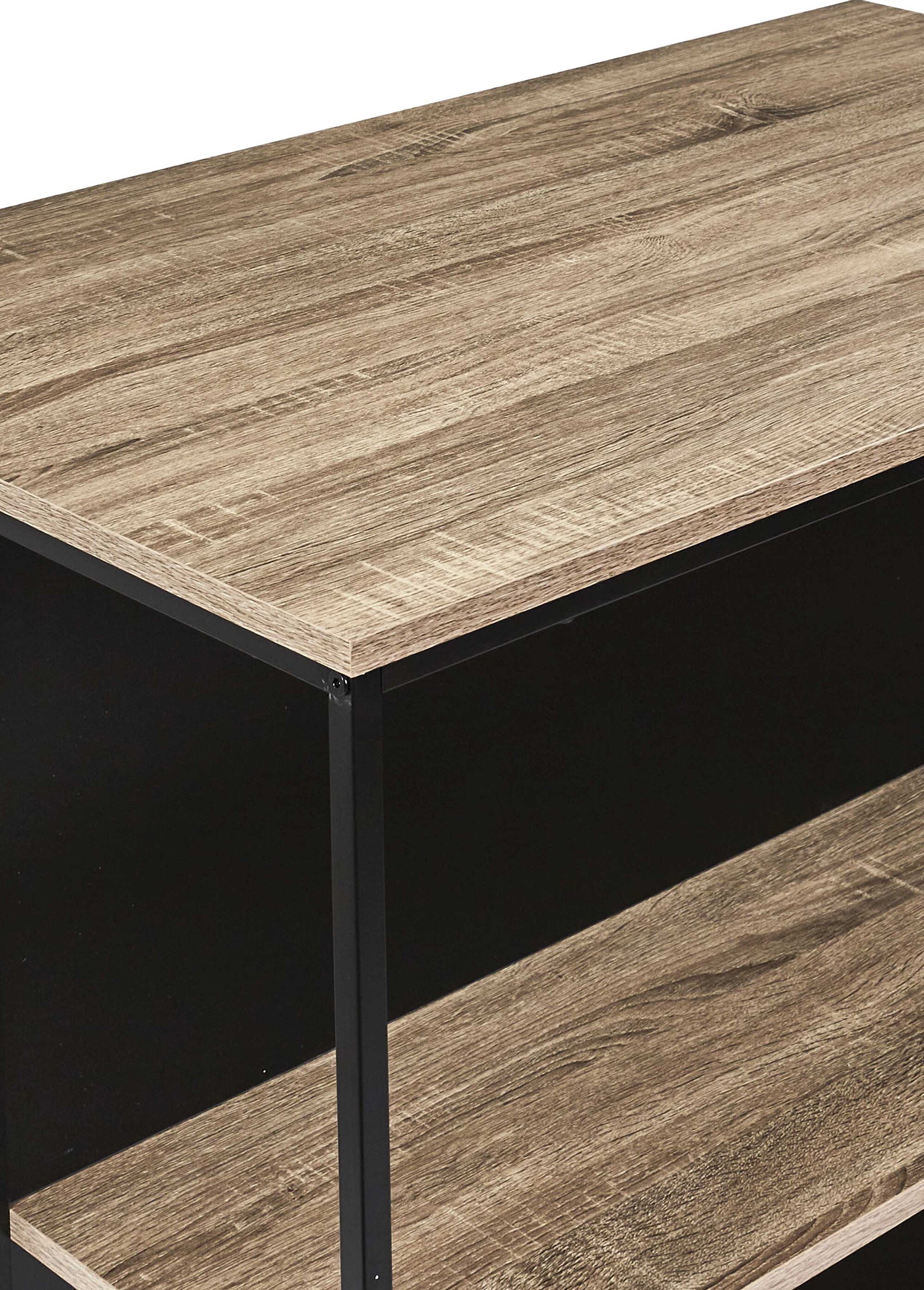 Set industriel Table ilot + 2 Tabourets  LOKA MARRON CMP-HD0233 DE3