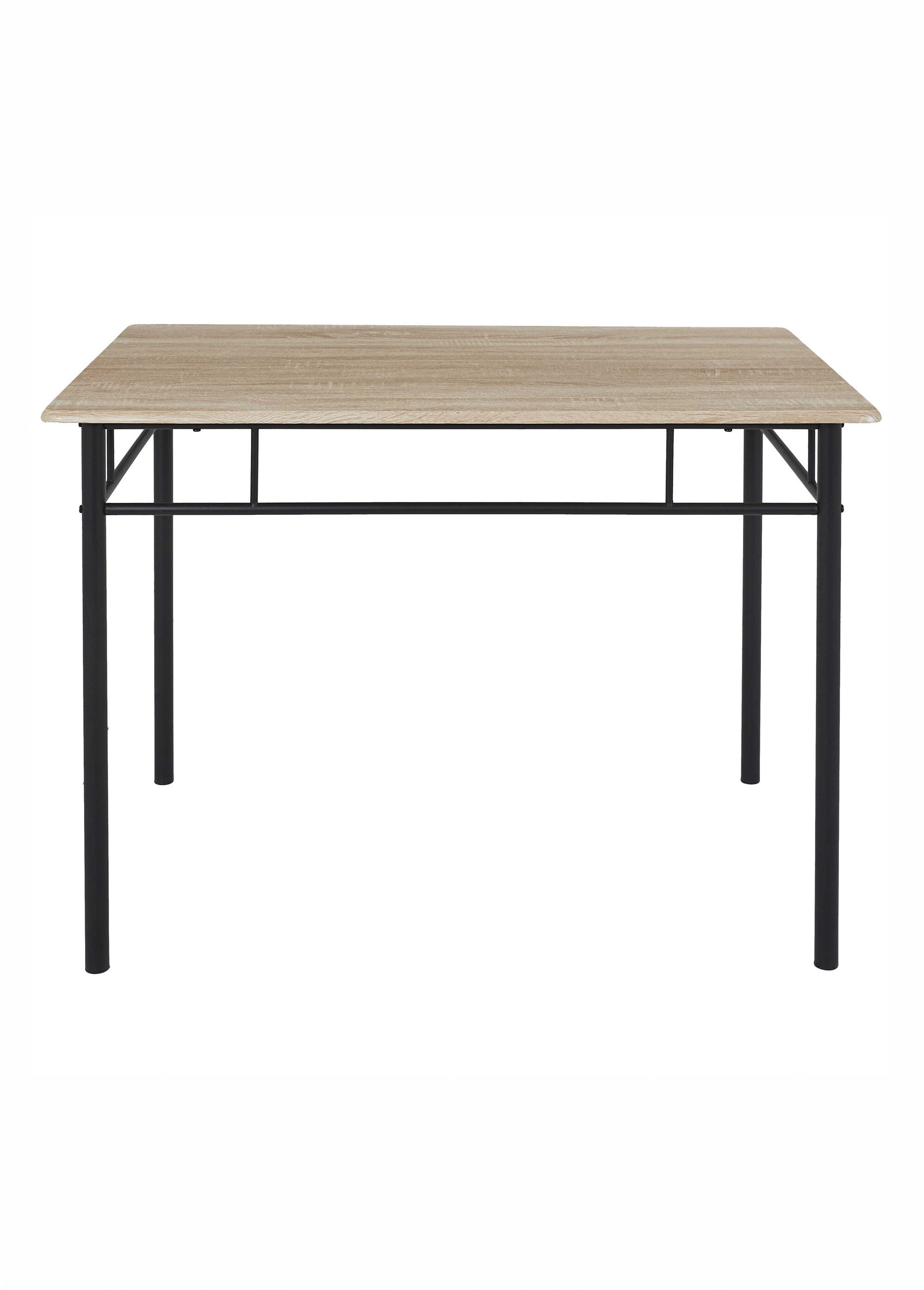 Set Table + 4 Chaises style industriel LOKA MARRON CMP-HD0211 DE3