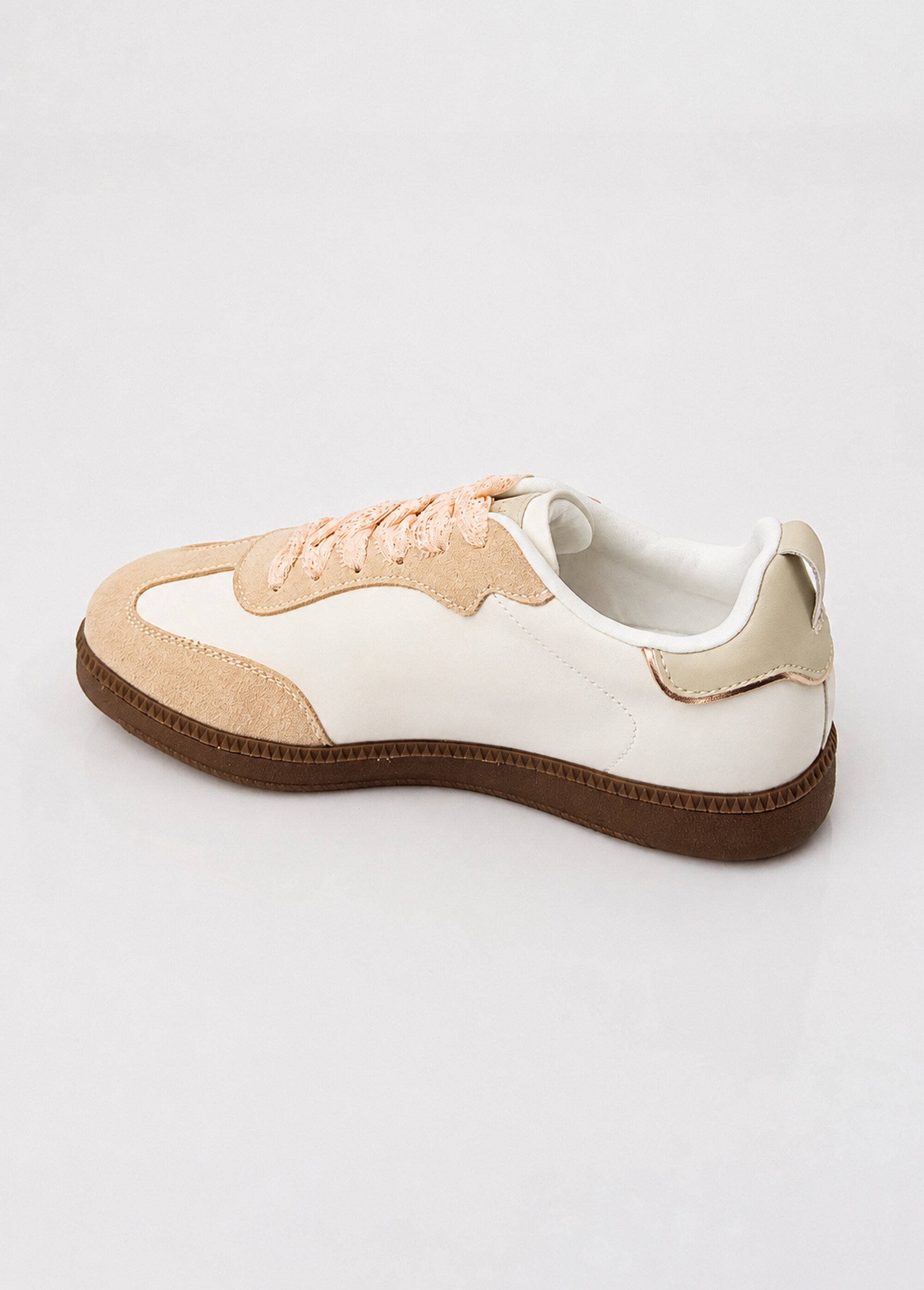 Sneakers vintage avec lacets fantaisie Femme Rose COVFY1160 DO1