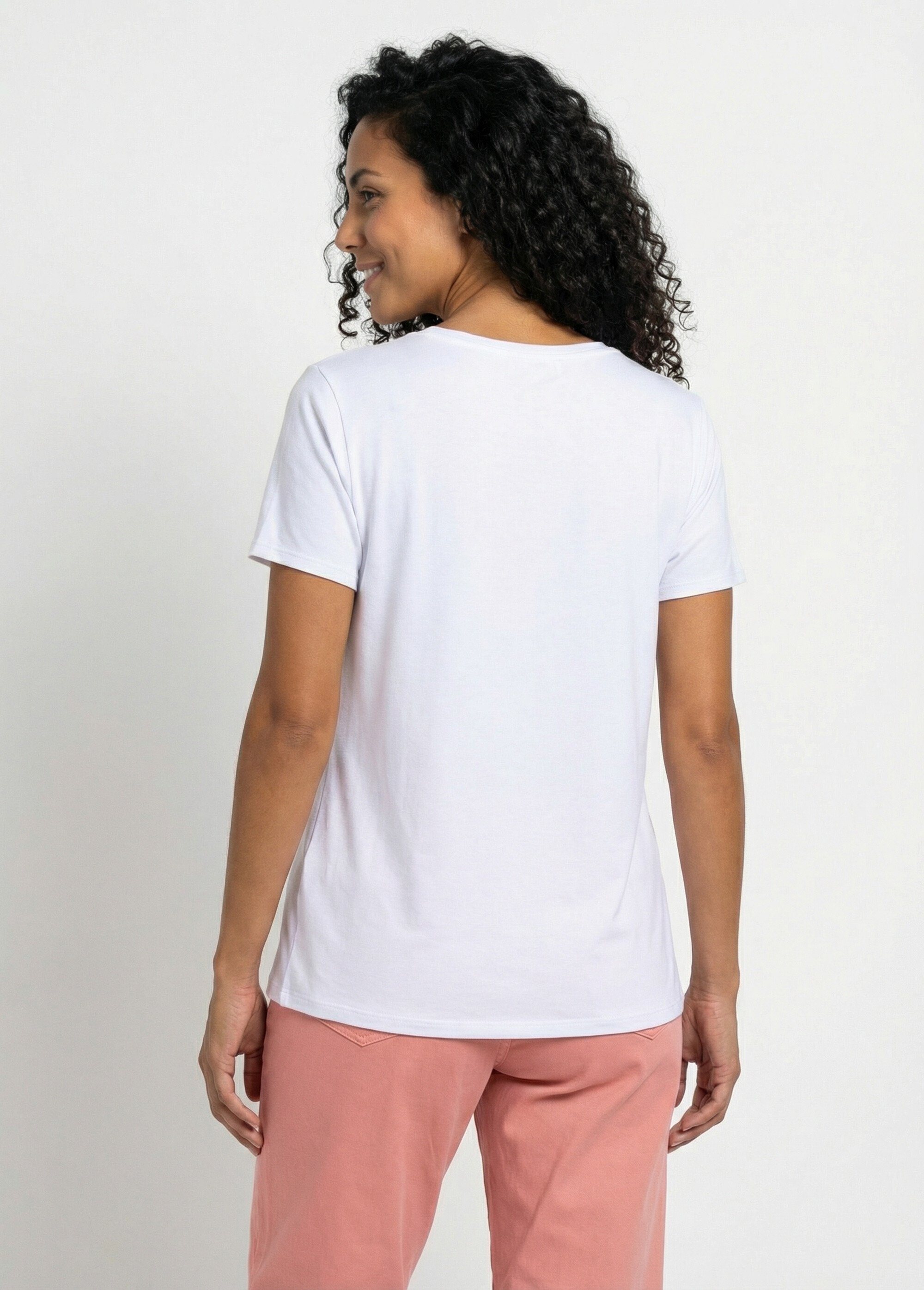 T-shirt à message manches courtes Femme Blanc CLANE DO1