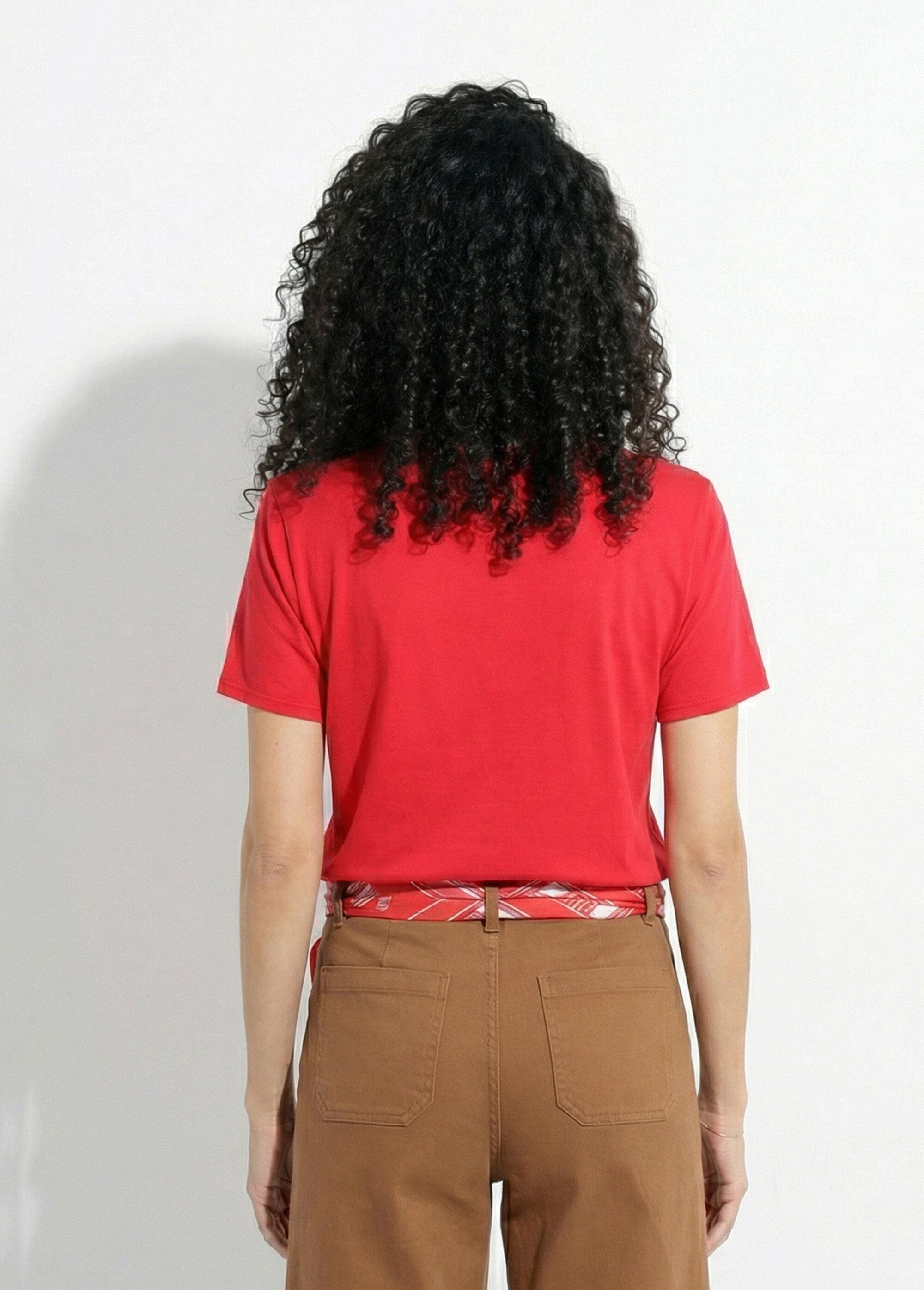 T-shirt à message manches courtes Femme Rouge CLANE DO1