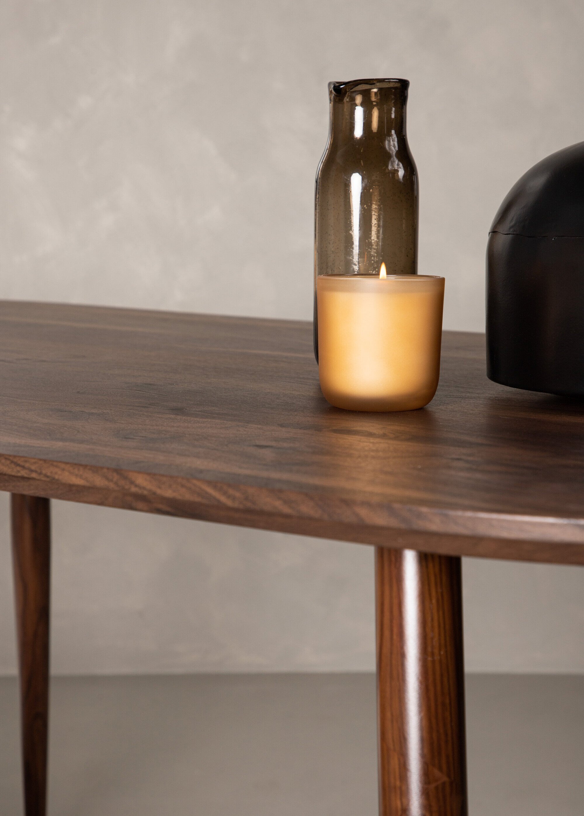 Table à manger ovale bois, pieds compas MARRON FONCE VEN-19996-340 SF3