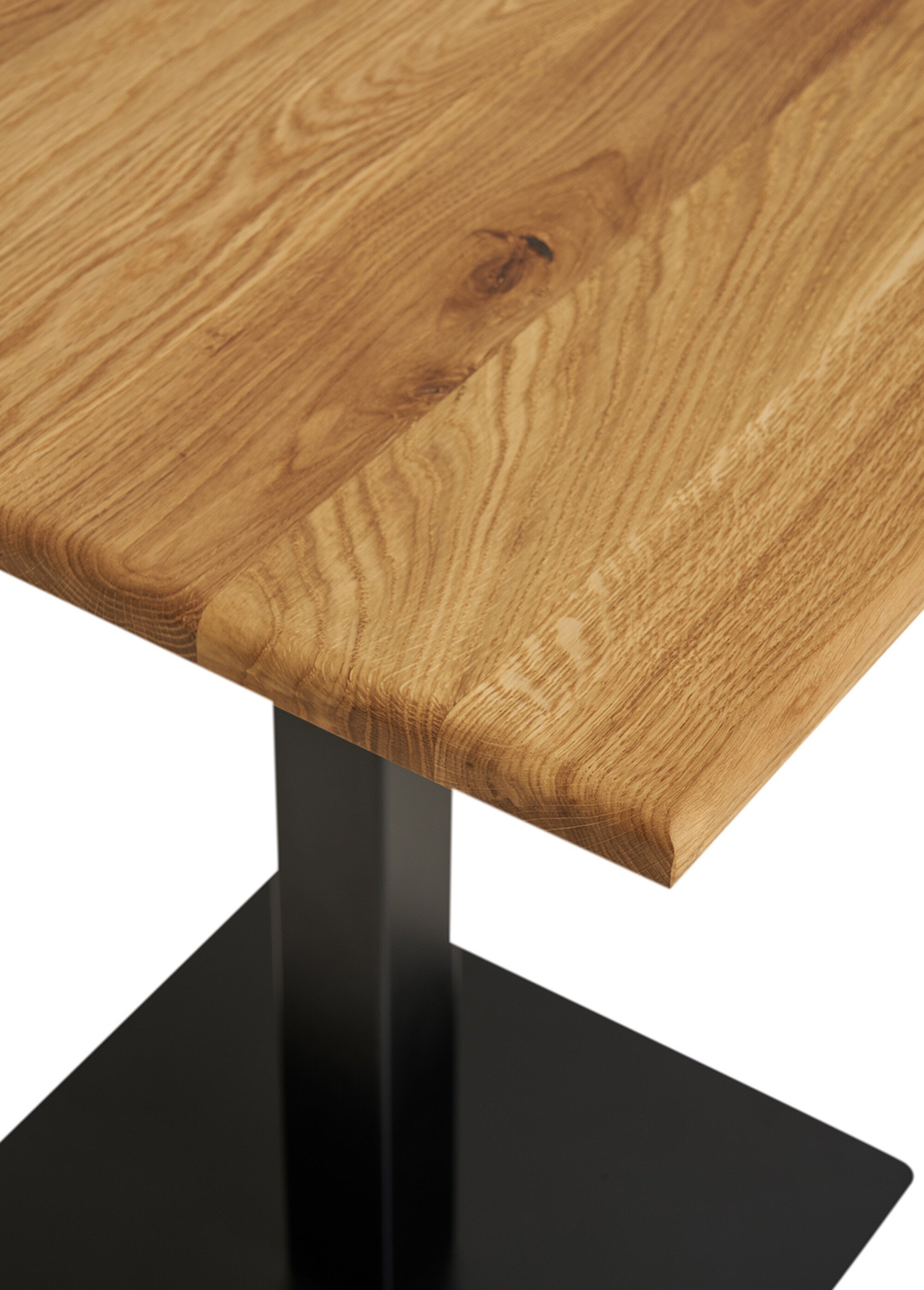 Table carrée en chêne, piètement métal 1N BEIGE HN-2250003 DE2