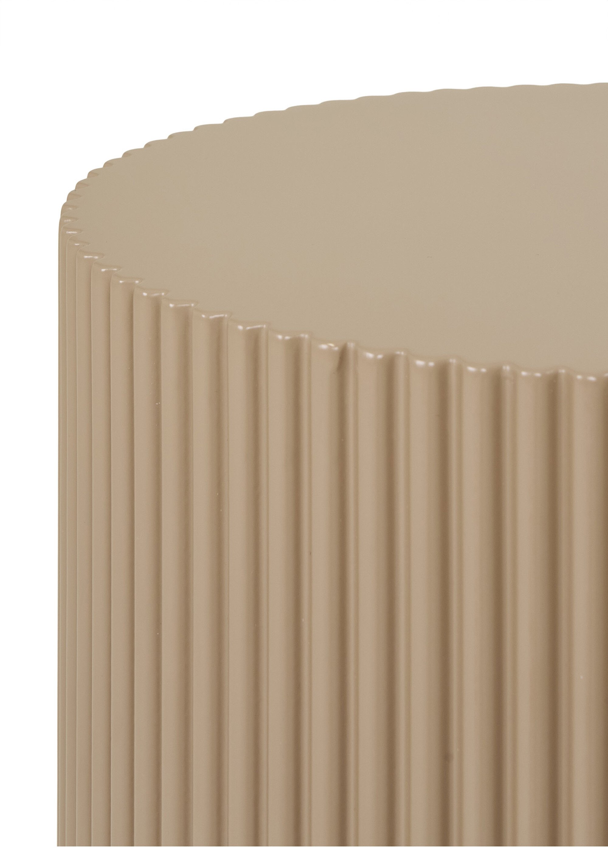Table d'appoint colonne, aspect rainuré BEIGE HN-2102150 DE1