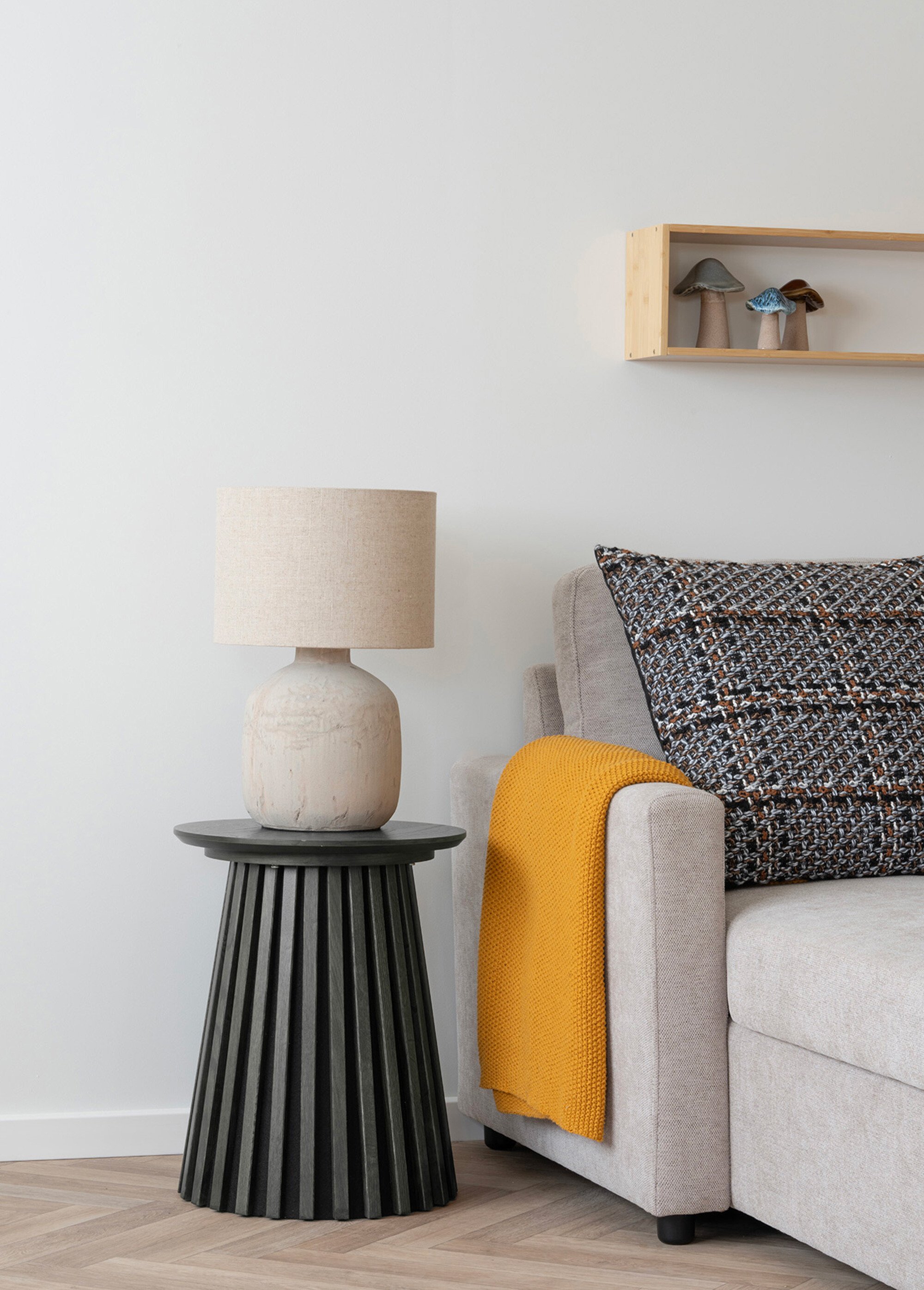 Table d'appoint en chêne plaqué 3N NOIR HN-2102077 SI1